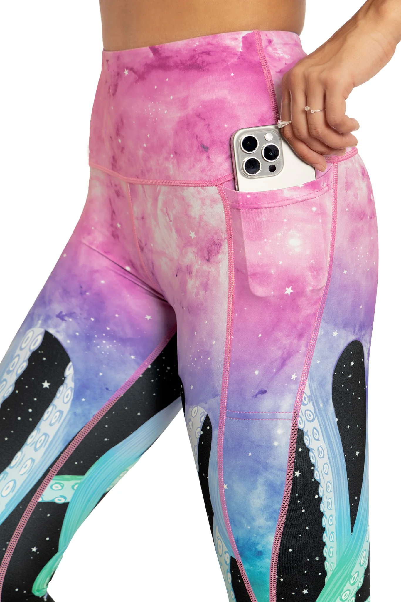 Space Tentacles High Waisted Ninja Pants - Image 3