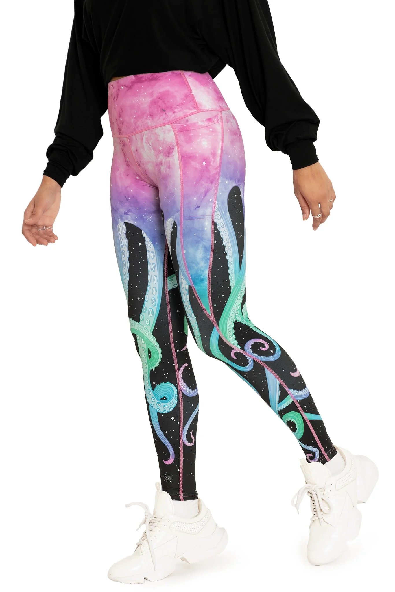 Space Tentacles High Waisted Ninja Pants - Image 4
