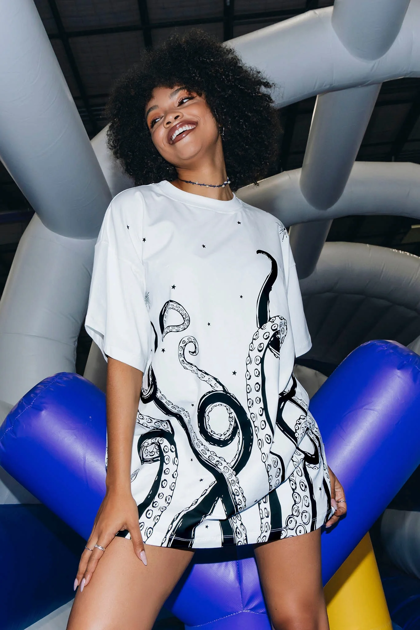 Space Tentacles Mono Giant Tee - Image 5