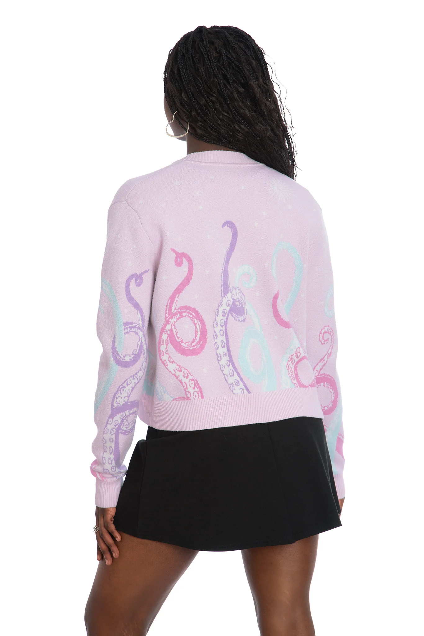 Space Tentacles Pastel Cropped Cardigan - Image 2
