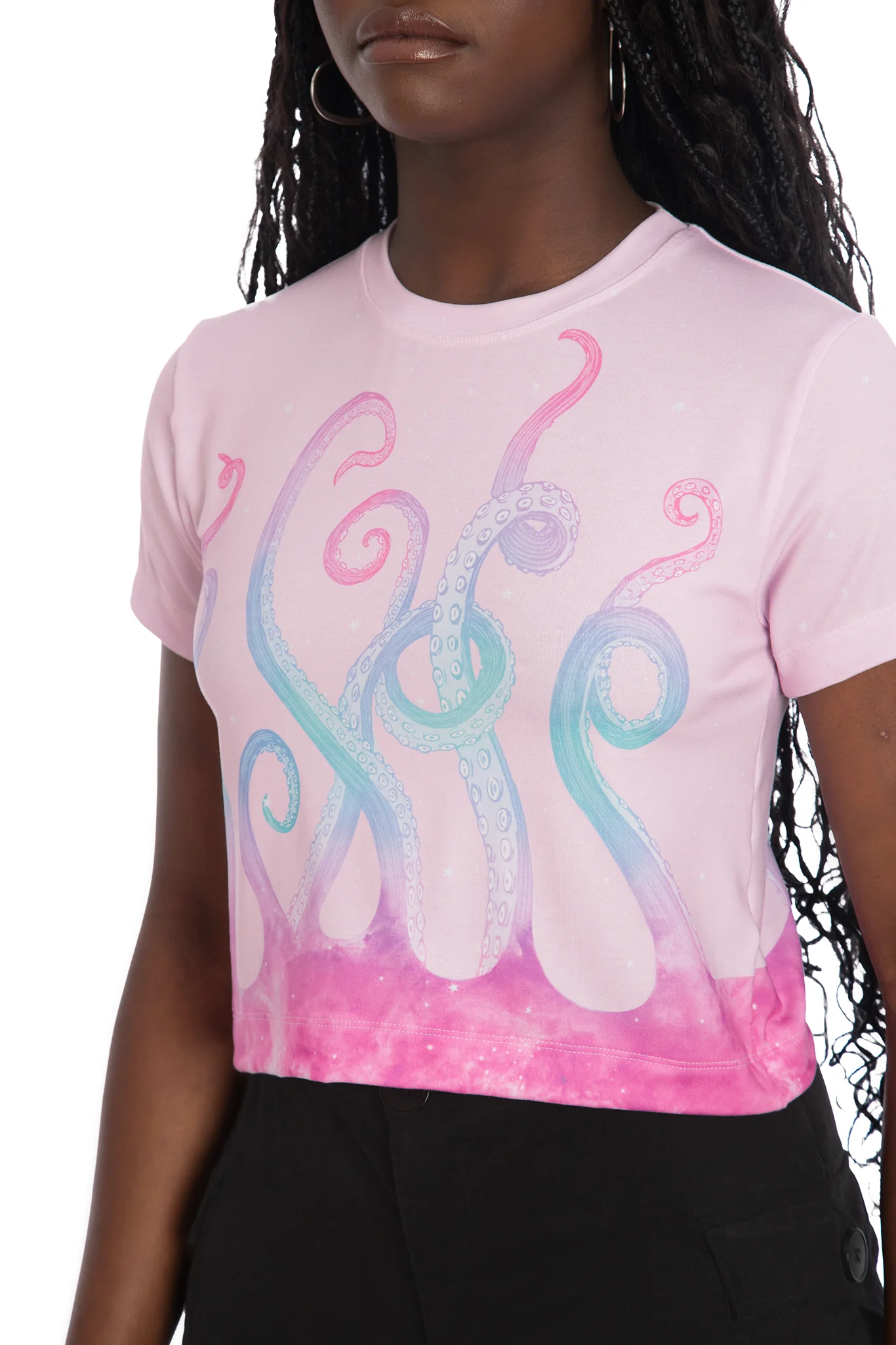 Space Tentacles Pastel Cropped Tee - Image 3