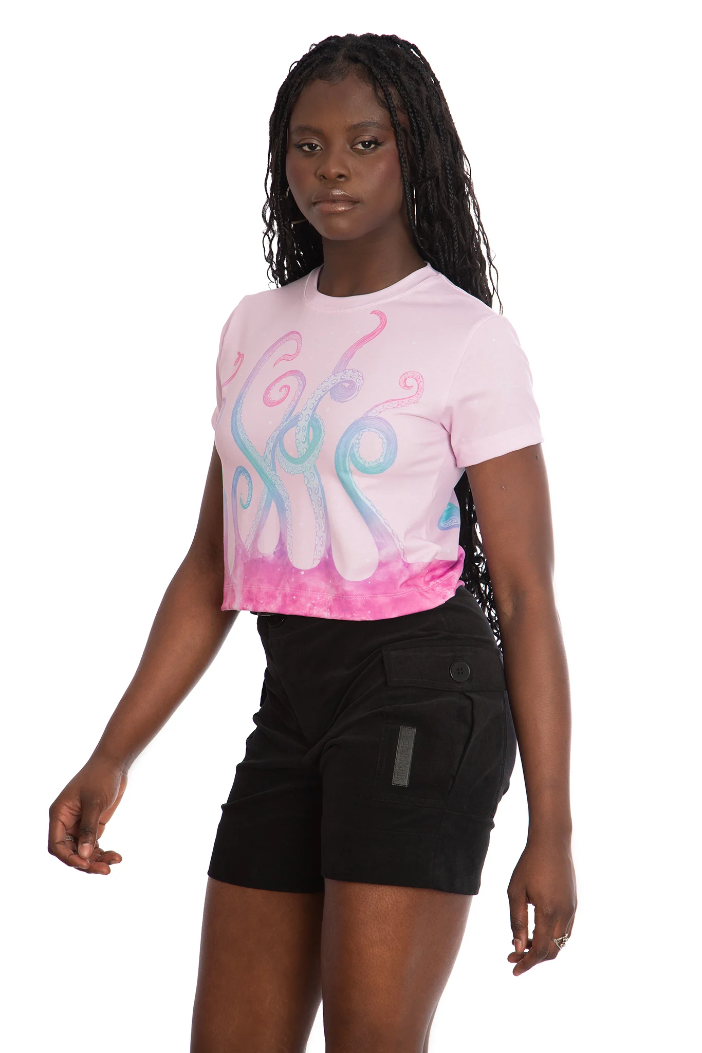 Space Tentacles Pastel Cropped Tee - Image 4