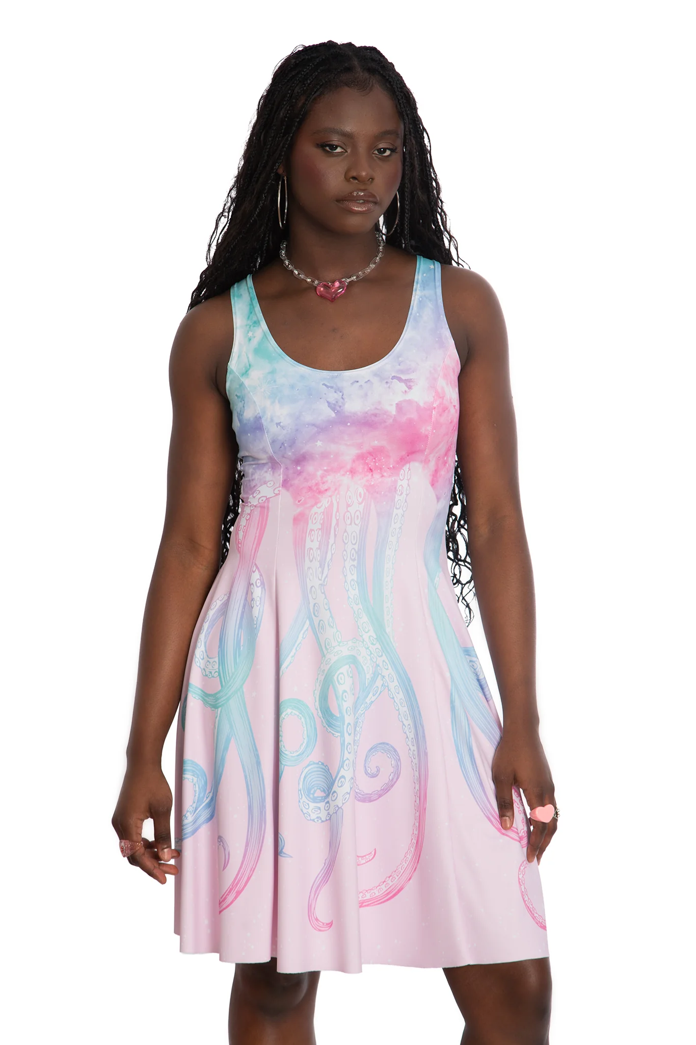 Space Tentacles Pastel Evil Longline Dress - Image 5