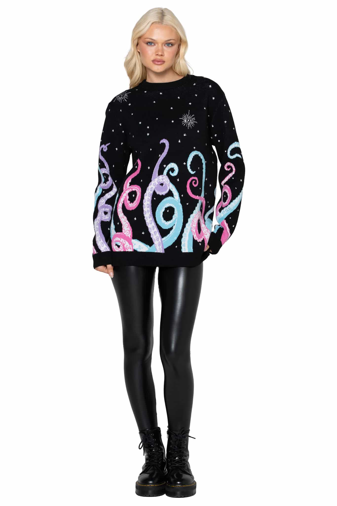Space Tentacles Oversized Knit Sweater - Image 4