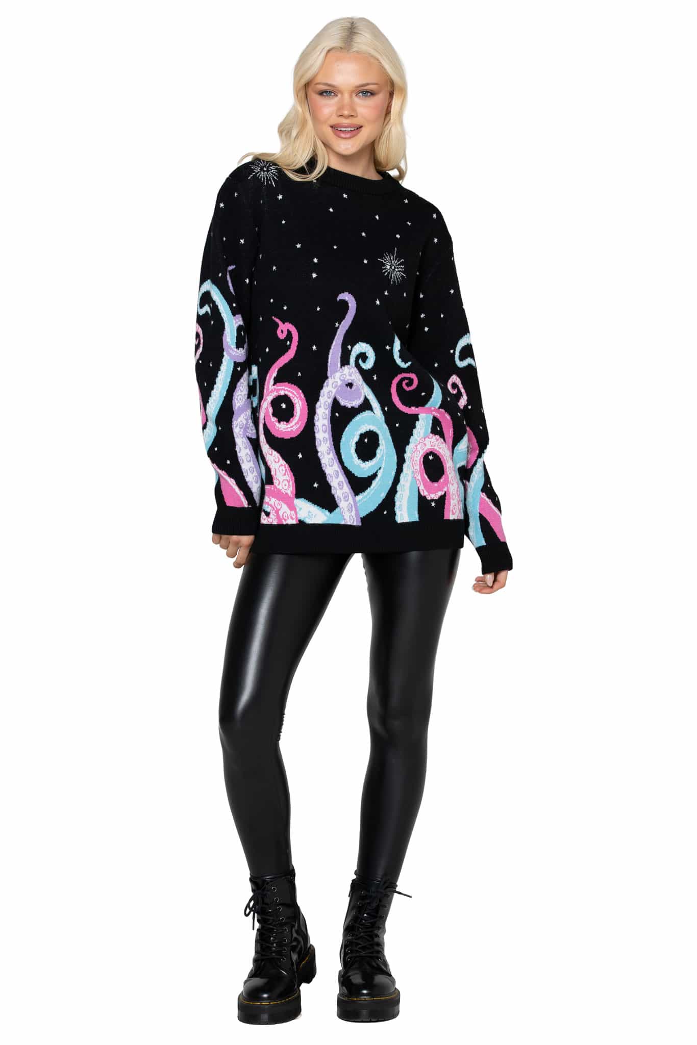 Space Tentacles Oversized Knit Sweater - Image 5
