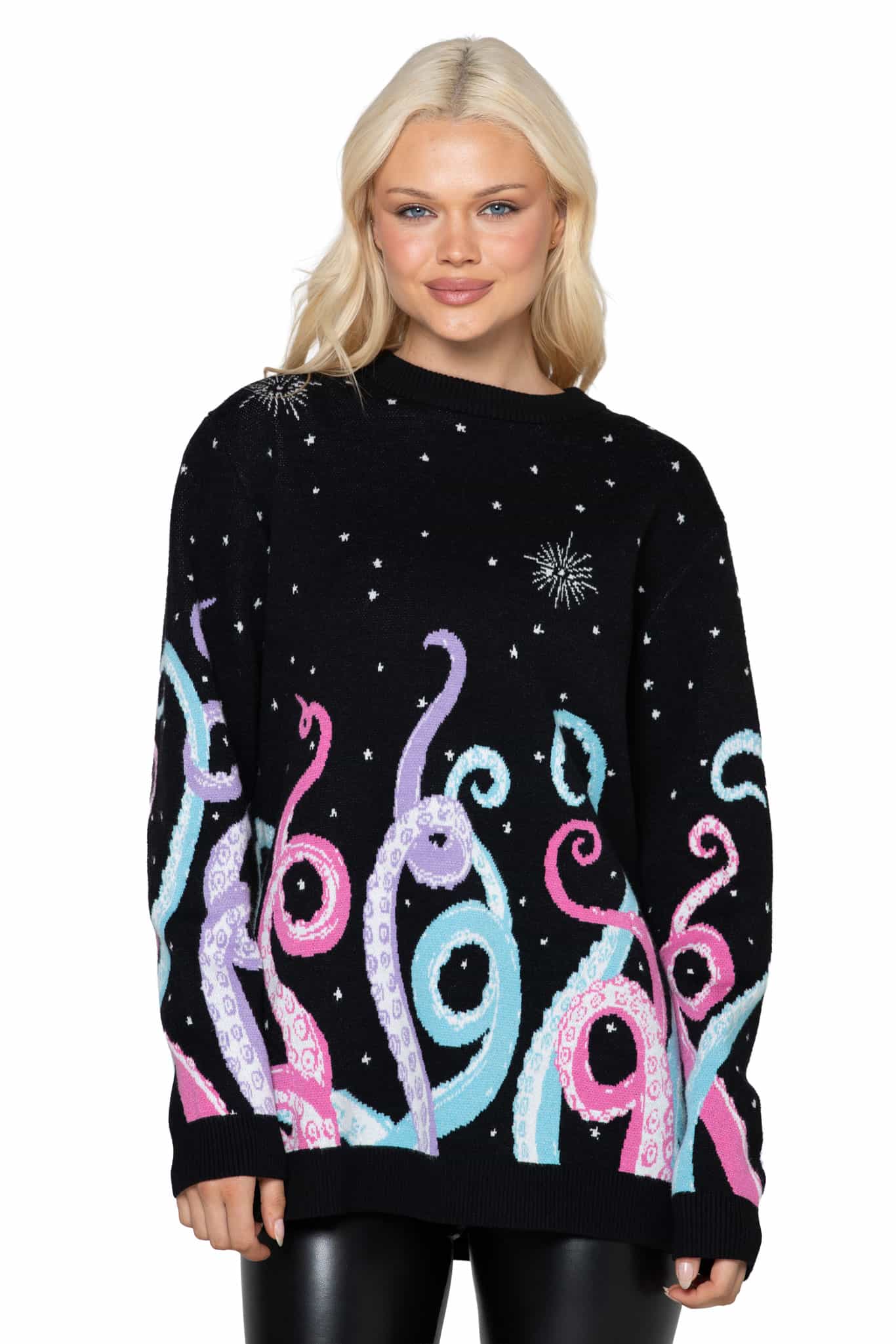 Space Tentacles Oversized Knit Sweater - Image 6