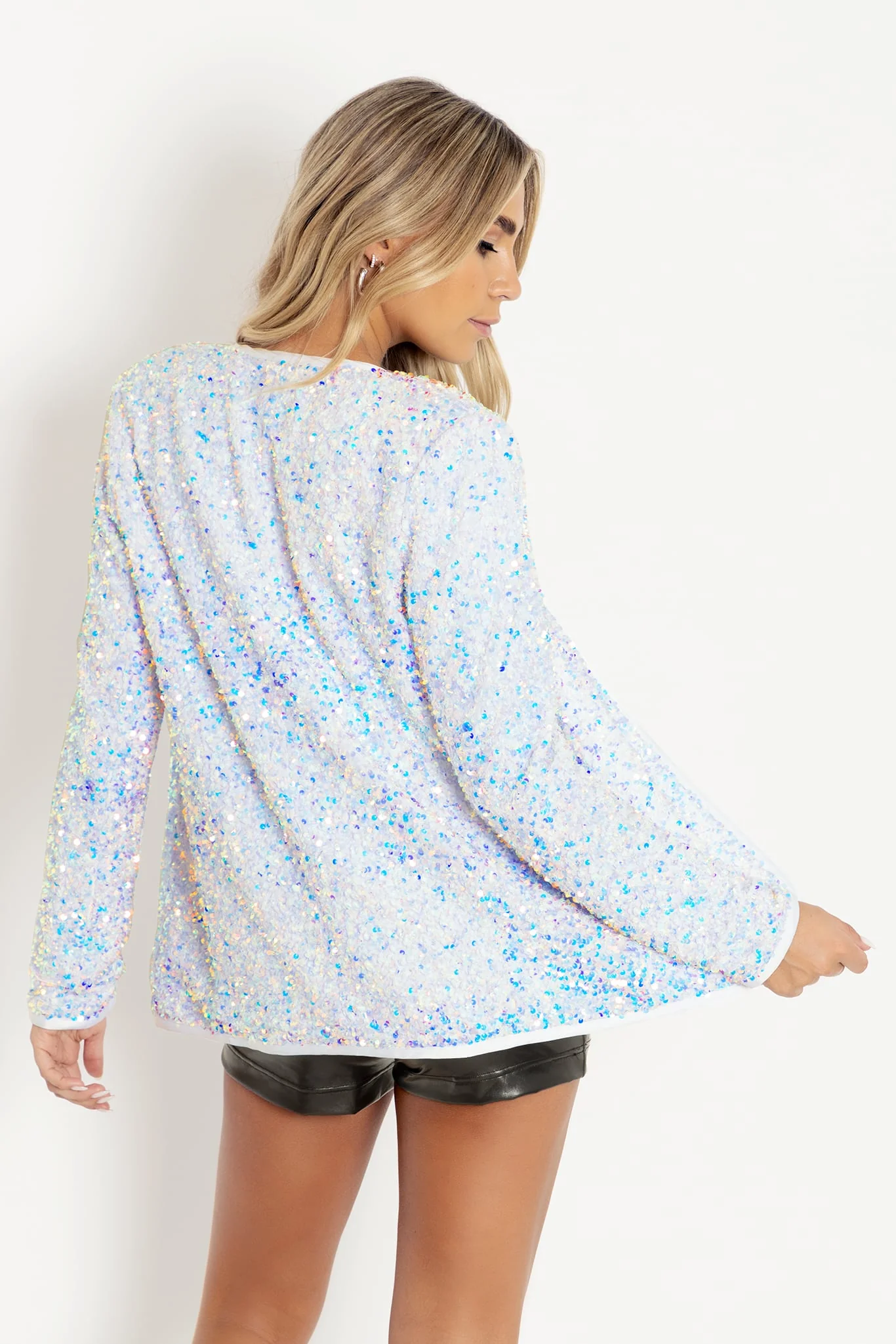 Sparkle Sparkle Holo Sequin Velvet Blazer - Image 3