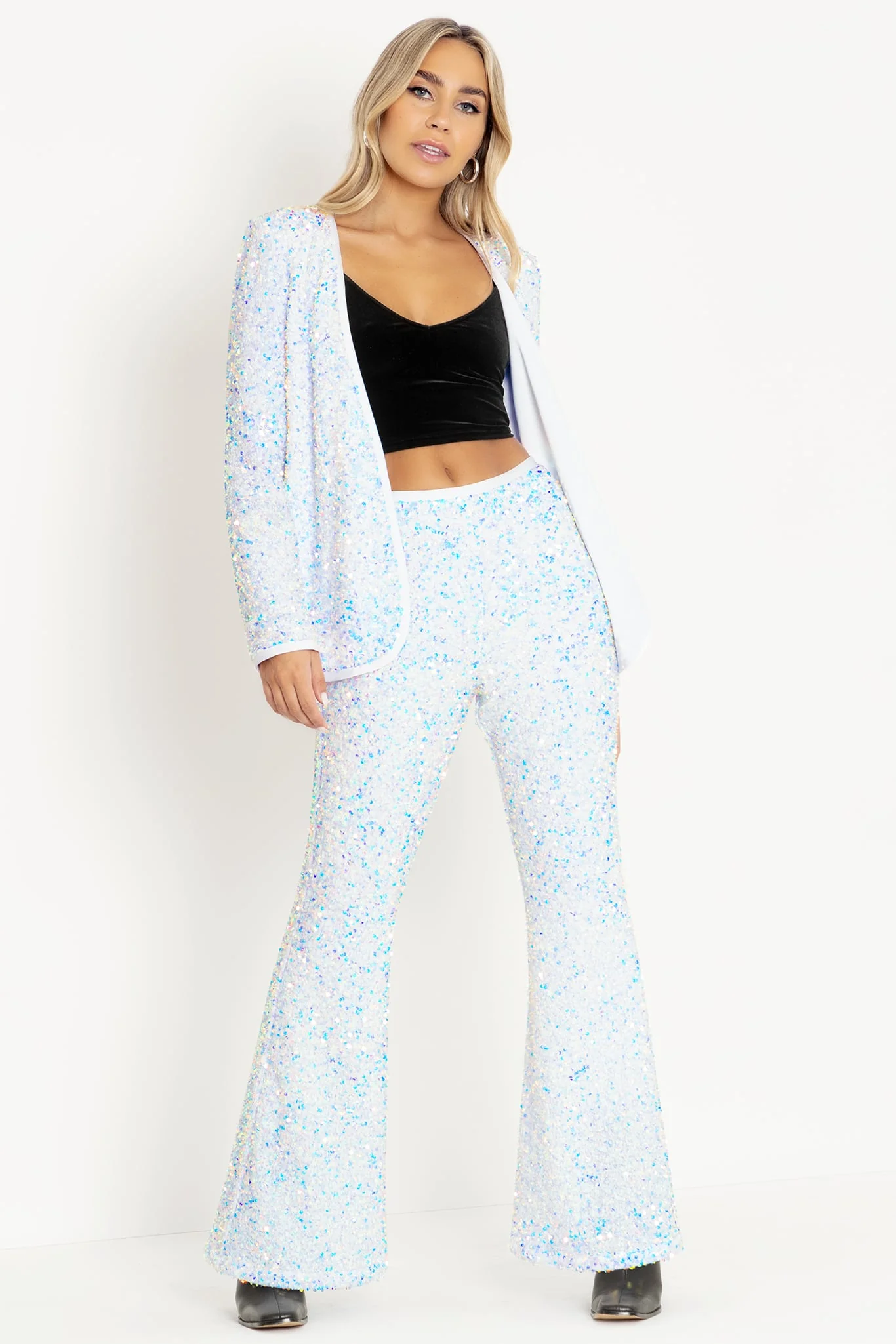 Sparkle Sparkle Holo Sequin Velvet Blazer - Image 7