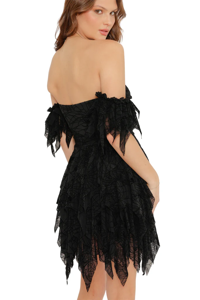 Spider Web Handkerchief Skater Dress - Image 2