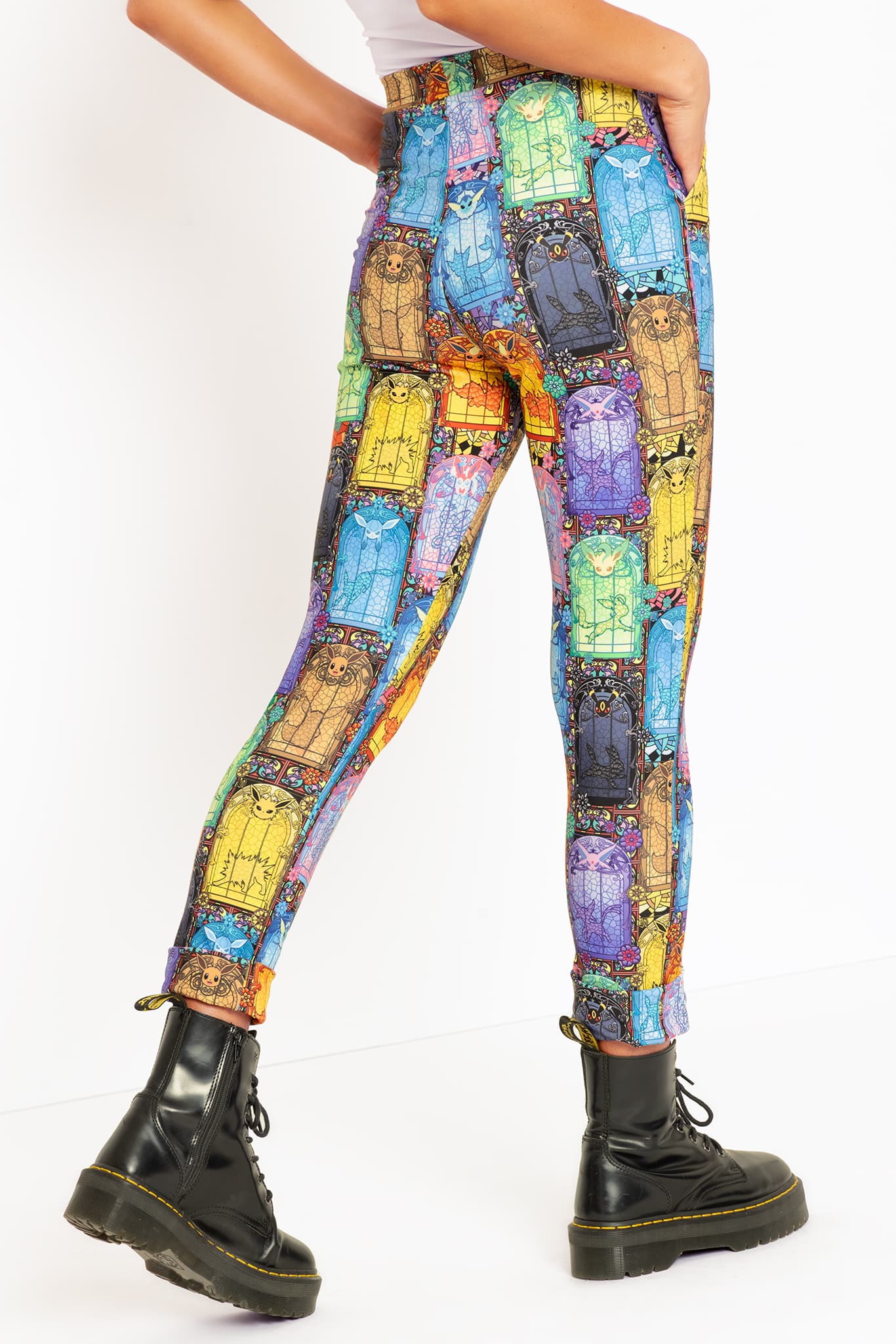 Stained Glass Eevee Cuffed Pants - Image 3