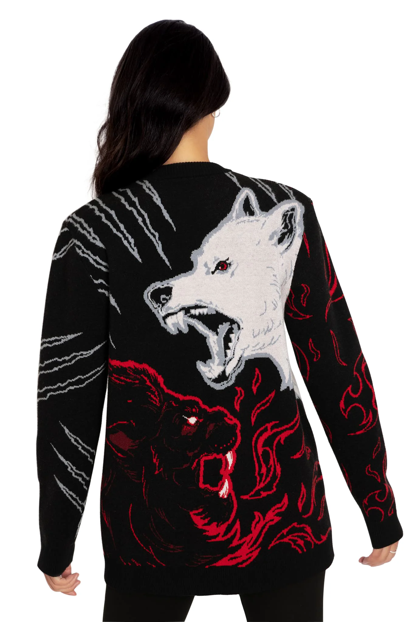 Stark Vs Lannister Oversized Knit Sweater - Image 2