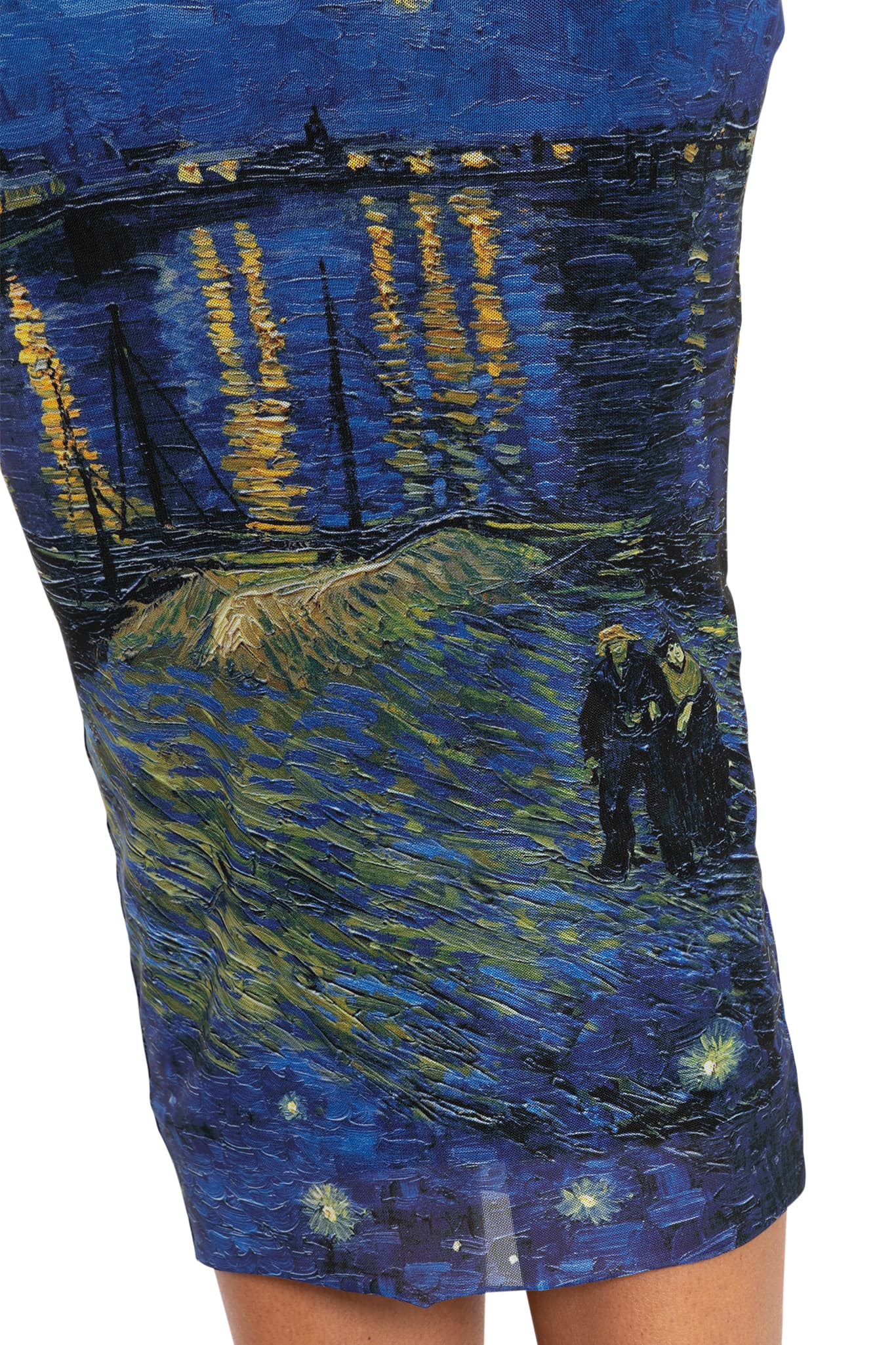 Starry Night Over The Rhône Sheer Bodycon Slip Dress - Image 5