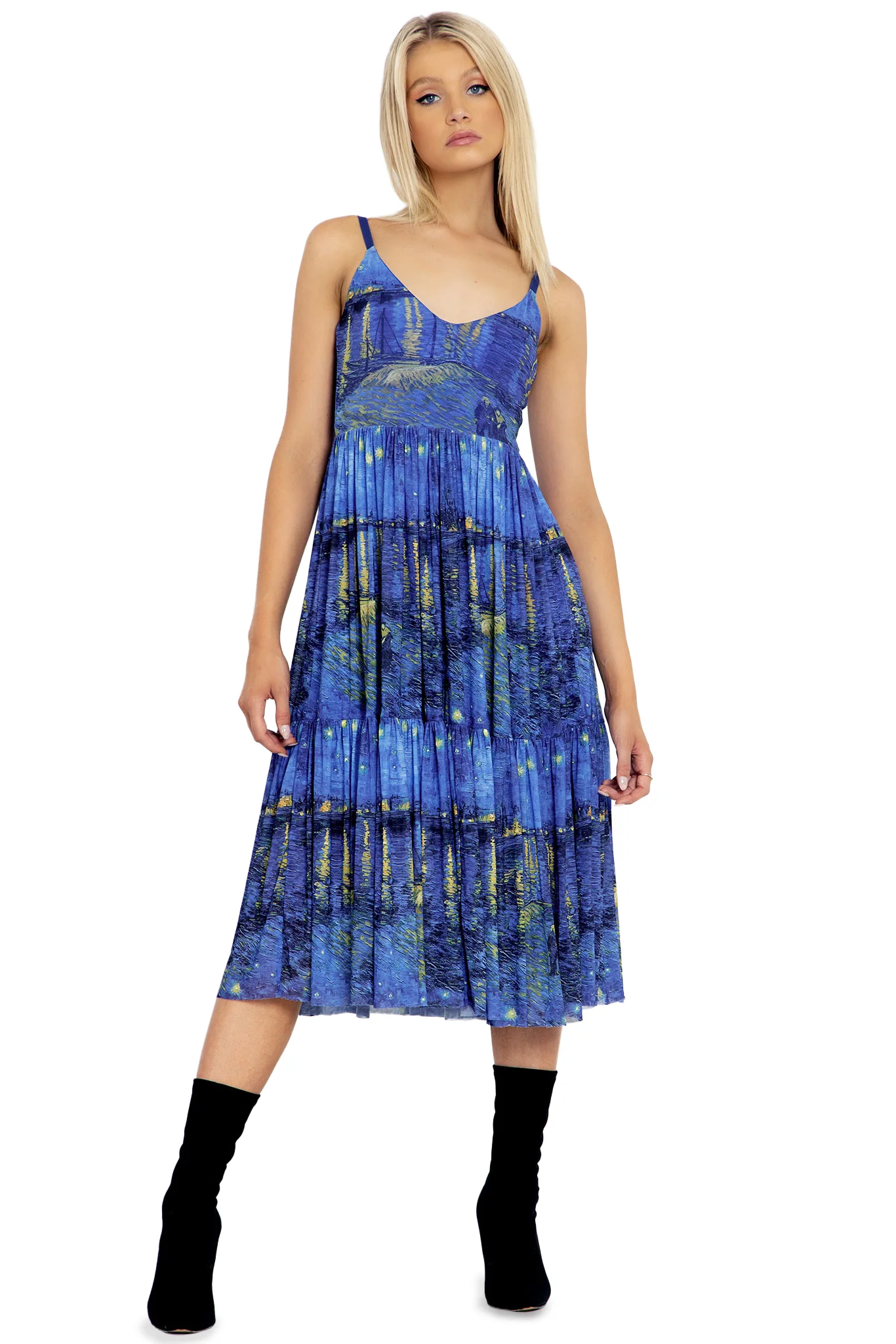Starry Night Over The Rhône Sheer Midaxi Dress - Image 10
