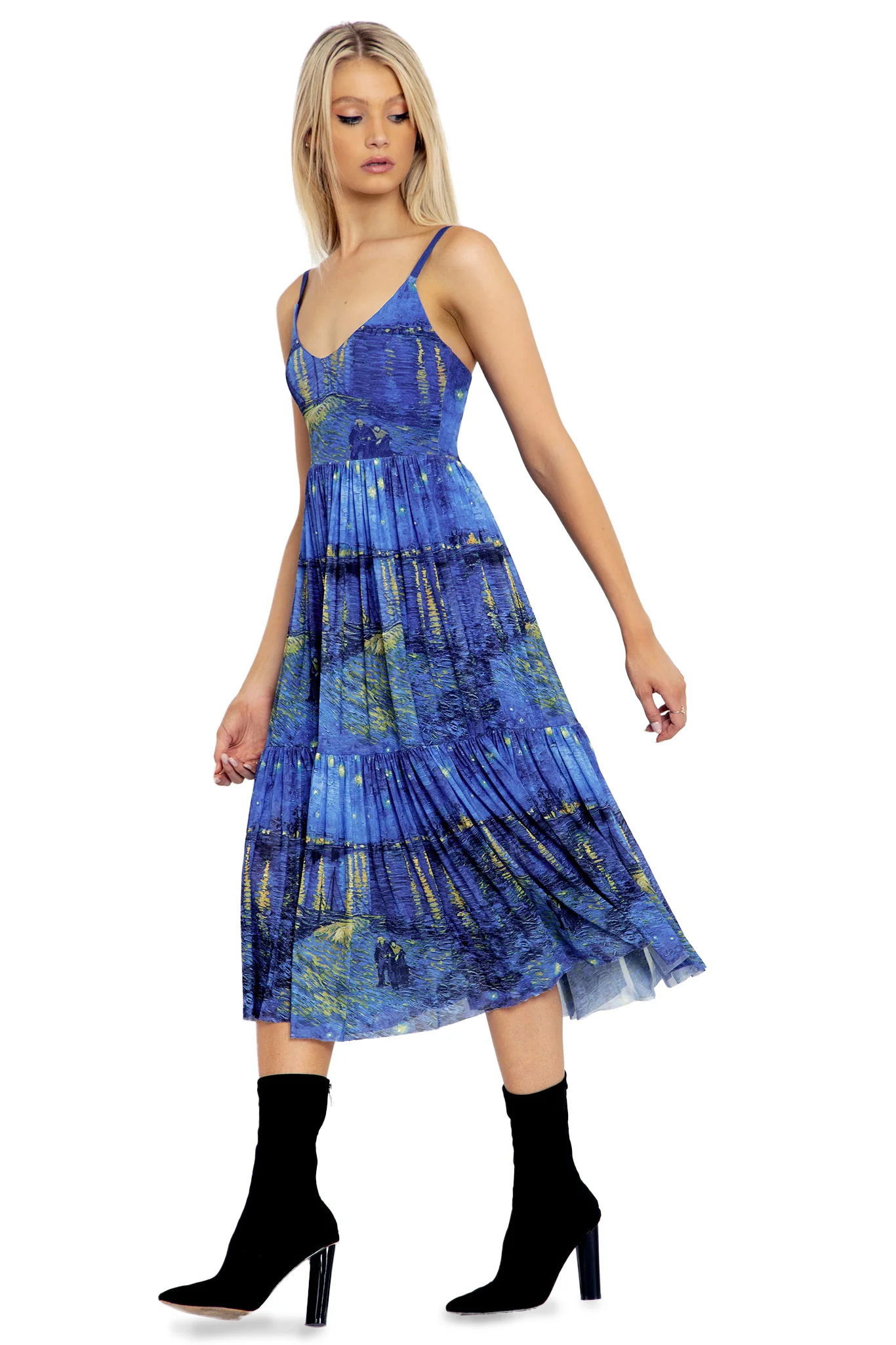 Starry Night Over The Rhône Sheer Midaxi Dress - Image 6