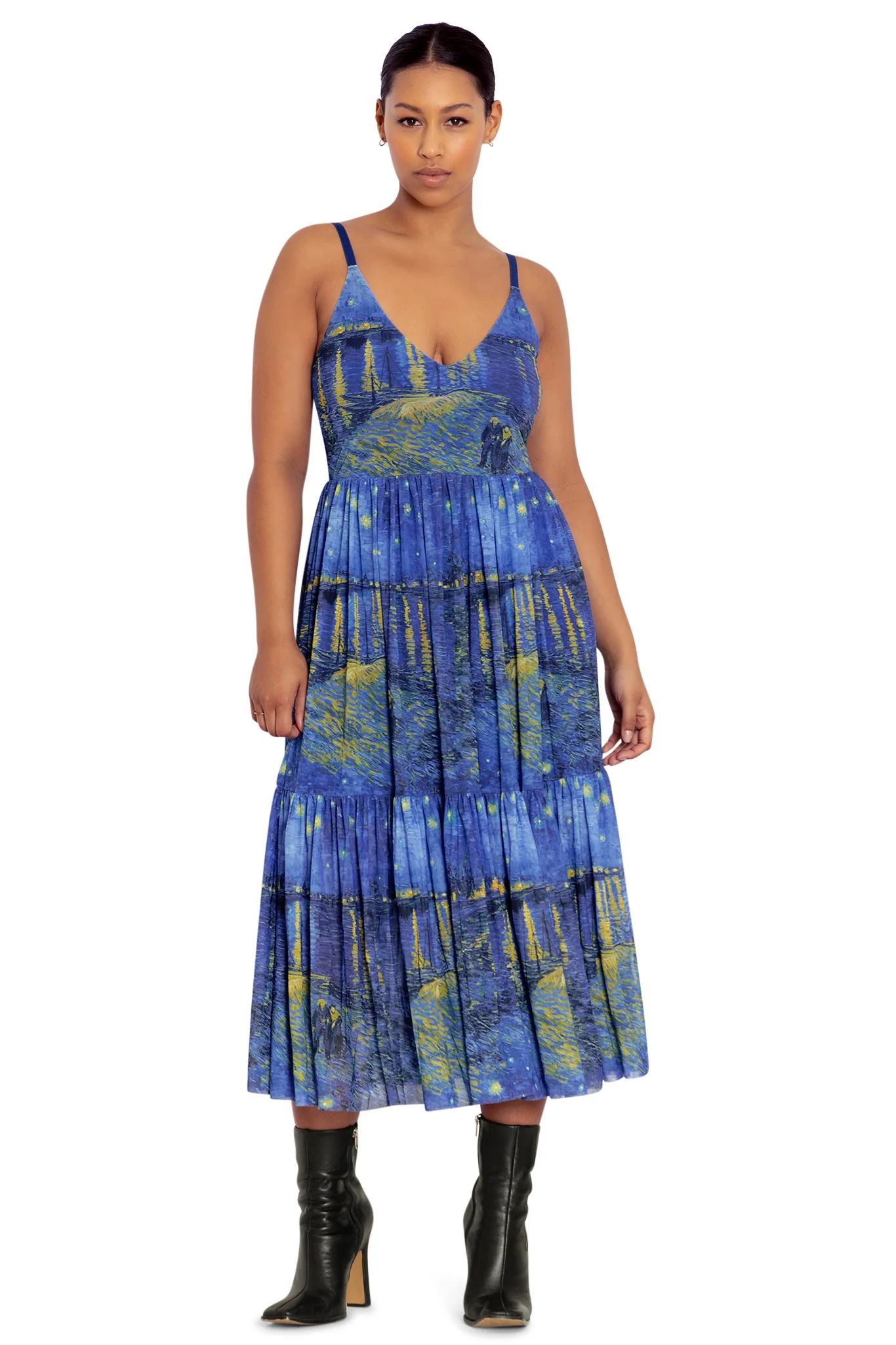 Starry Night Over The Rhône Sheer Midaxi Dress - Image 7