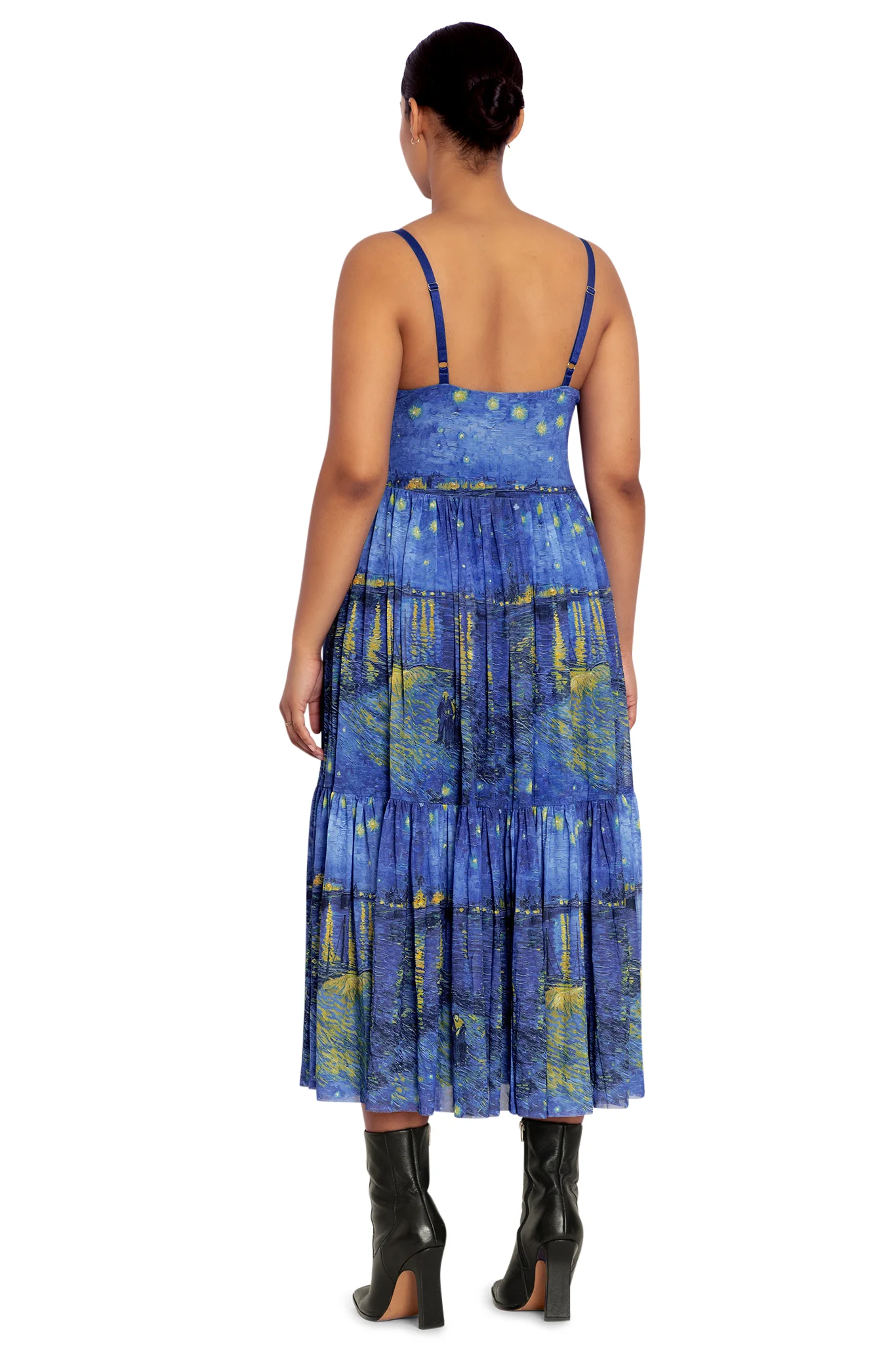 Starry Night Over The Rhône Sheer Midaxi Dress - Image 8