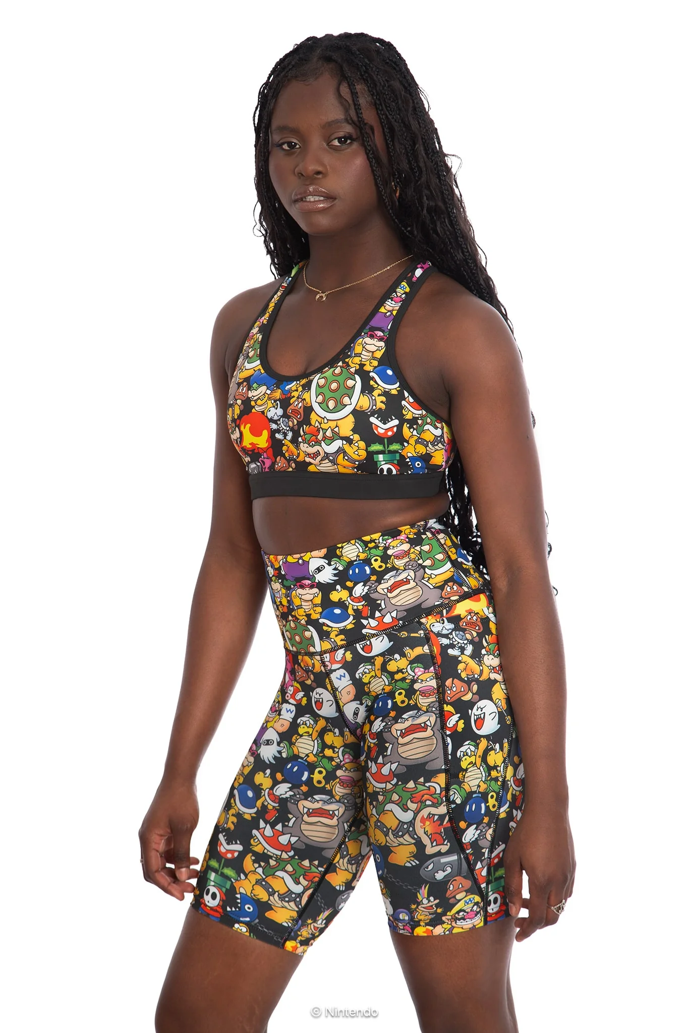 Super Mario Enemies High Waisted Bike Pants - Image 5