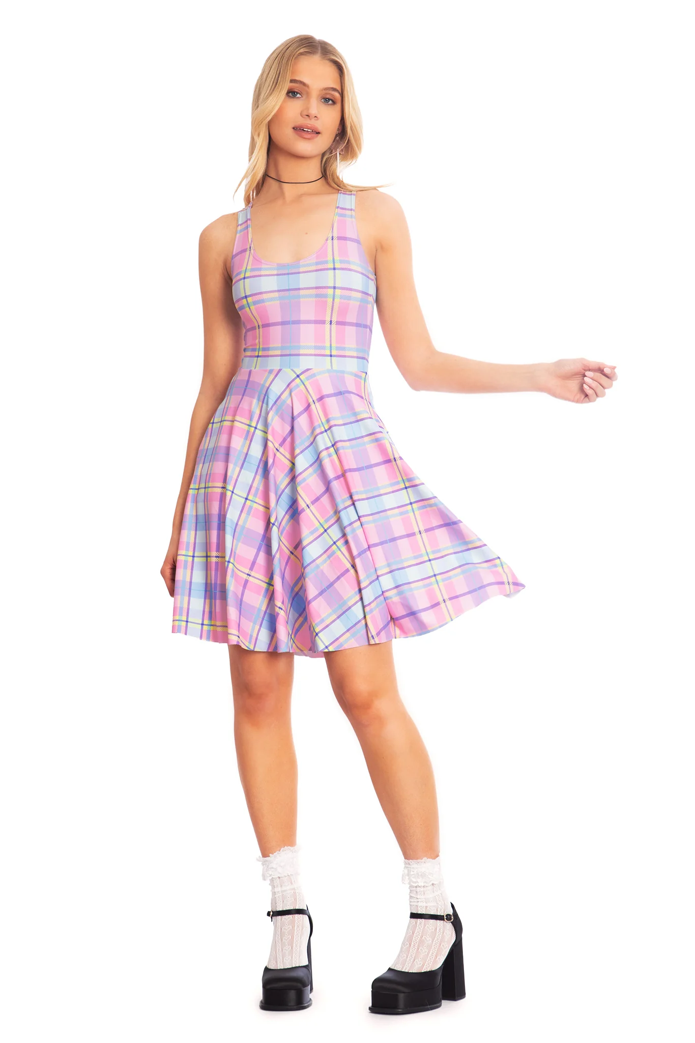 Tartan Candy Scoop Longline Dress - Image 7