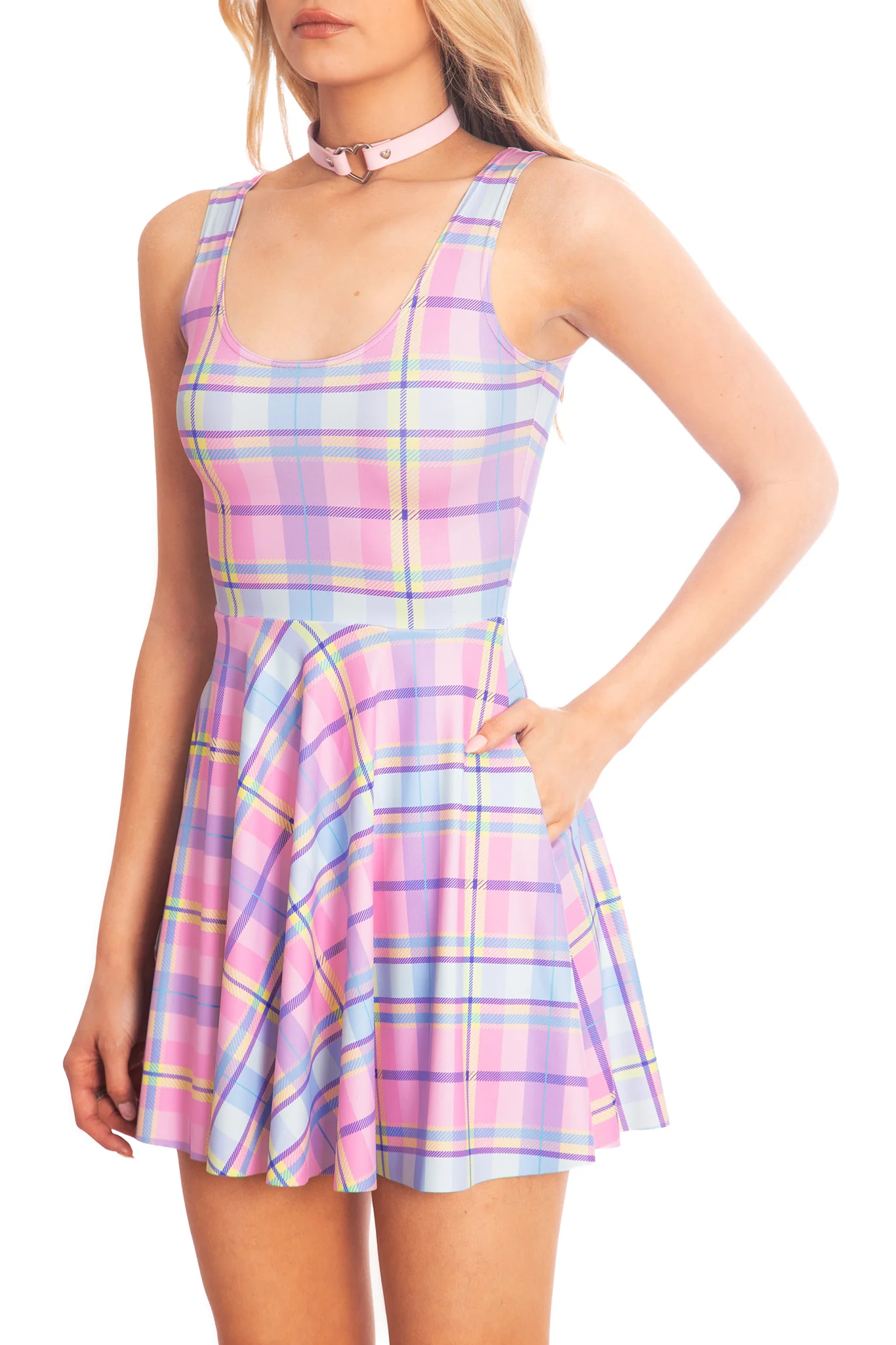Tartan Candy Scoop Skater Dress - Image 3