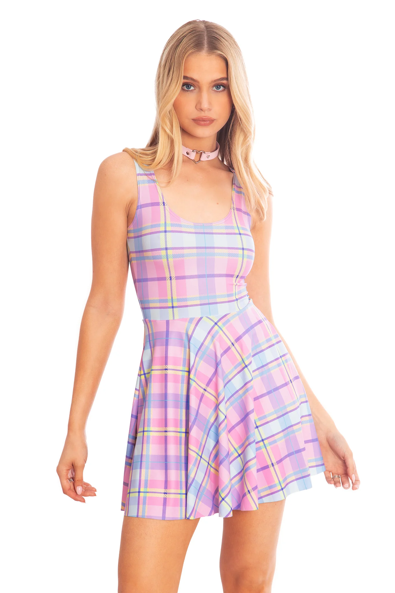 Tartan Candy Scoop Skater Dress - Image 6