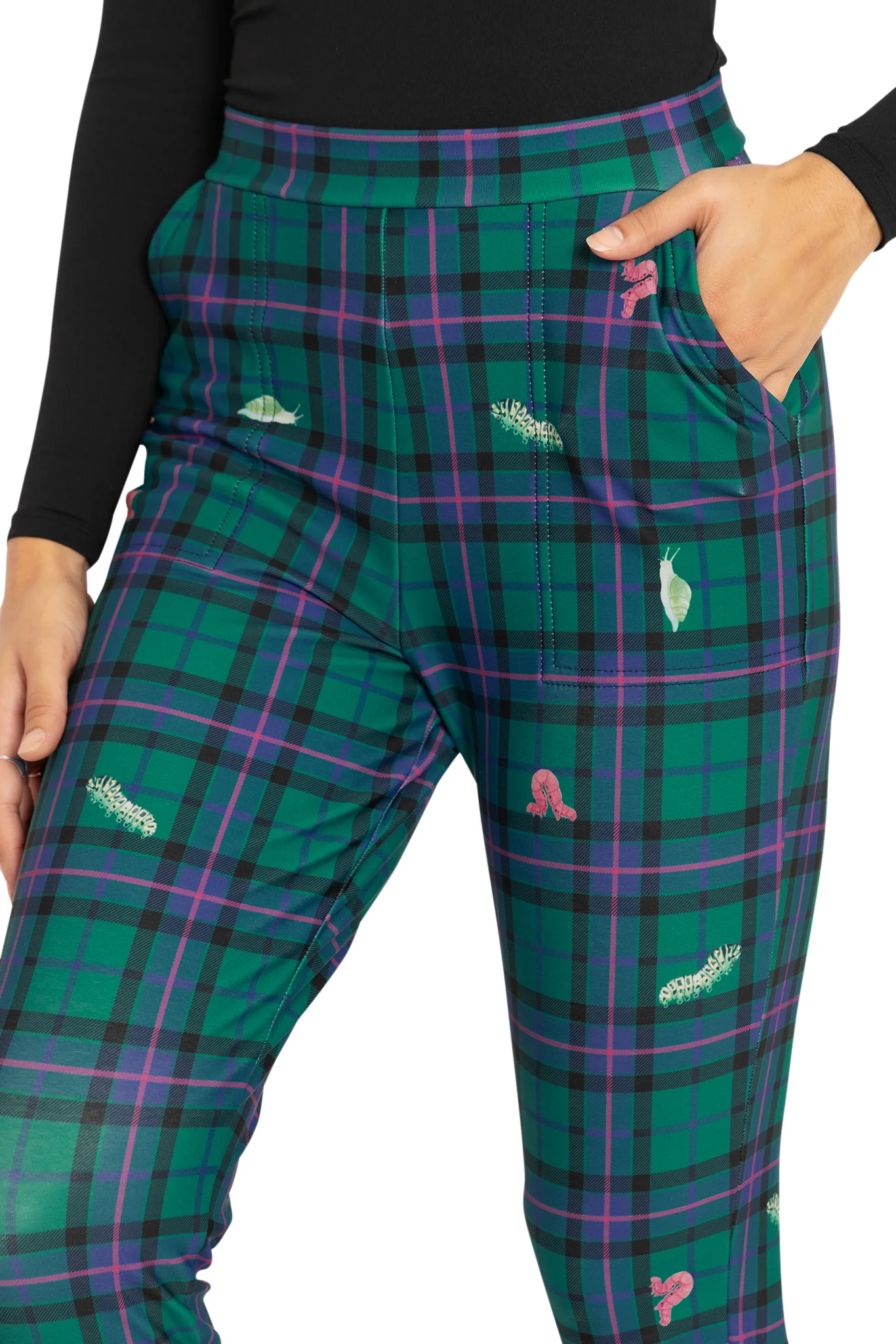 Tartan Forest Bugs Cuffed Pants - Image 3