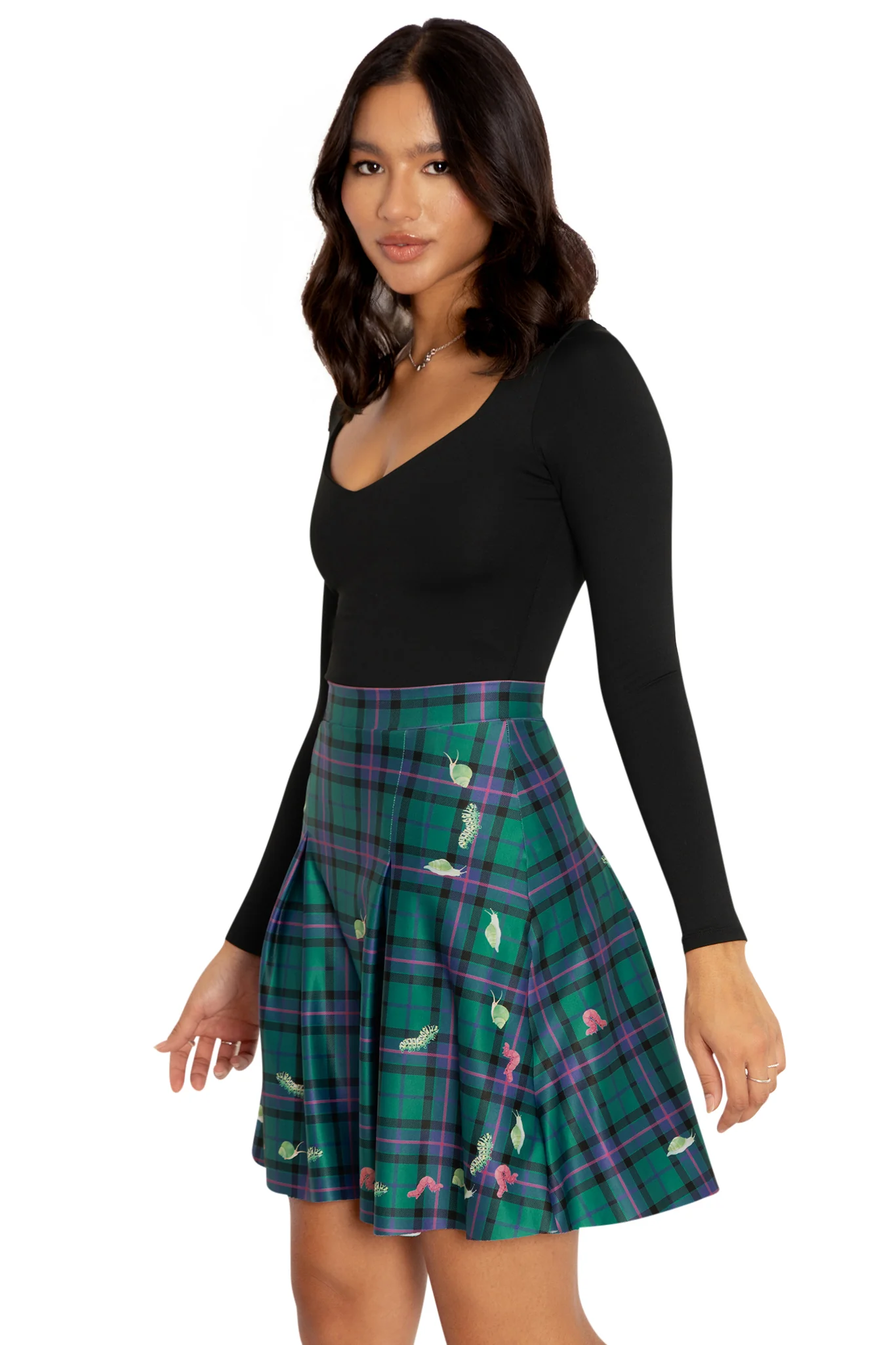 Tartan Forest Bugs School Skirt - Image 4