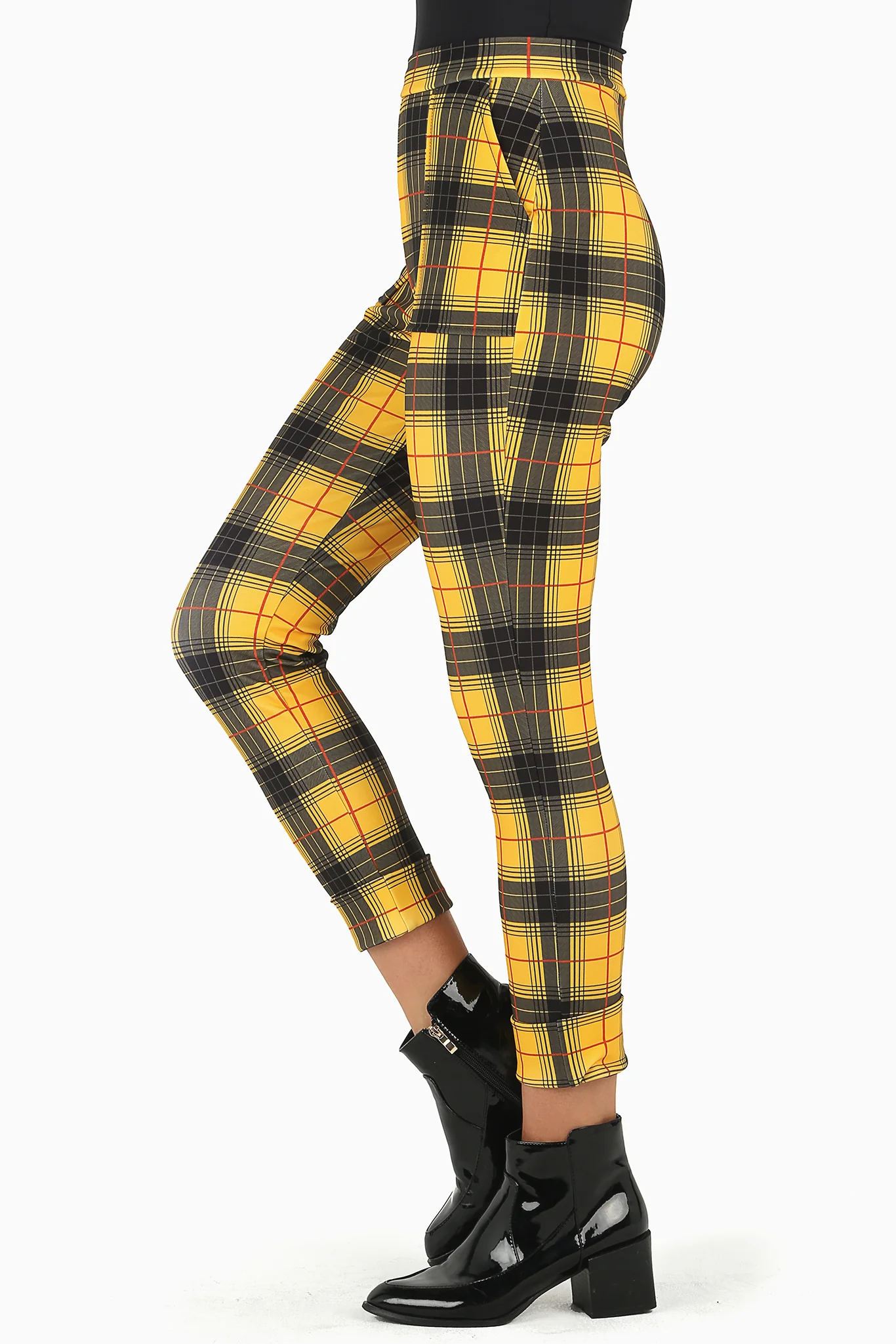 Tartan Grunge Cuffed Pants - Image 3