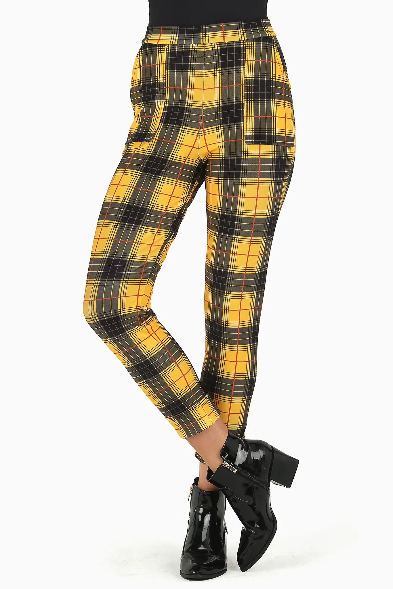 Tartan Grunge Cuffed Pants - Image 5