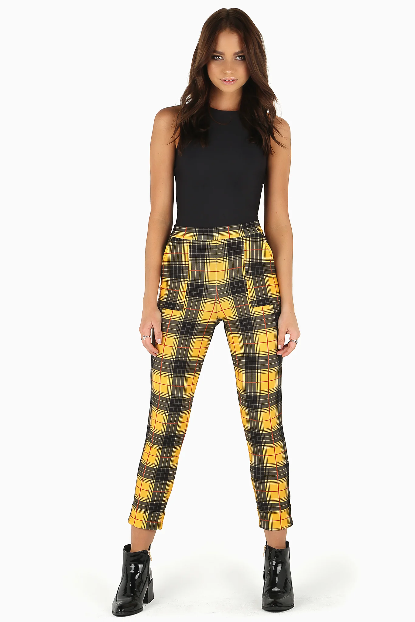Tartan Grunge Cuffed Pants - Image 6