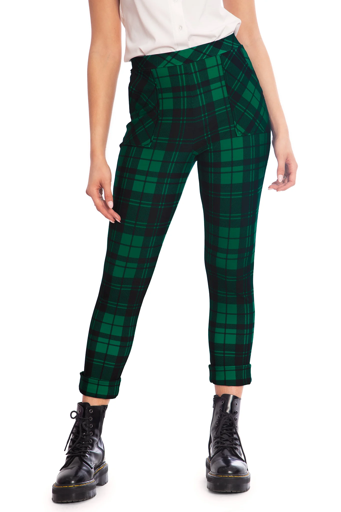 Tartan Pine Cuffed Pants - Image 5