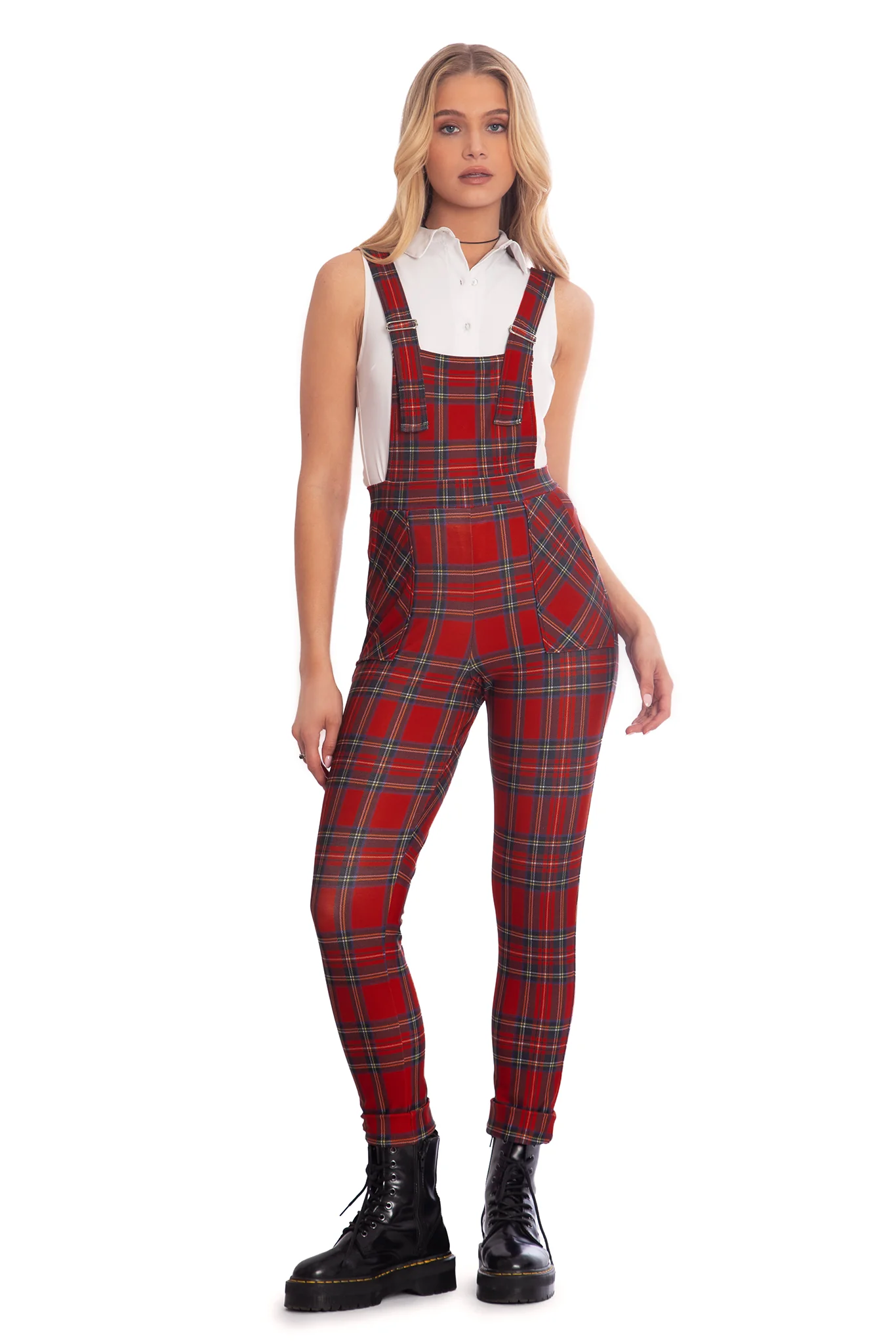 Tartan Red Overalls - Image 6