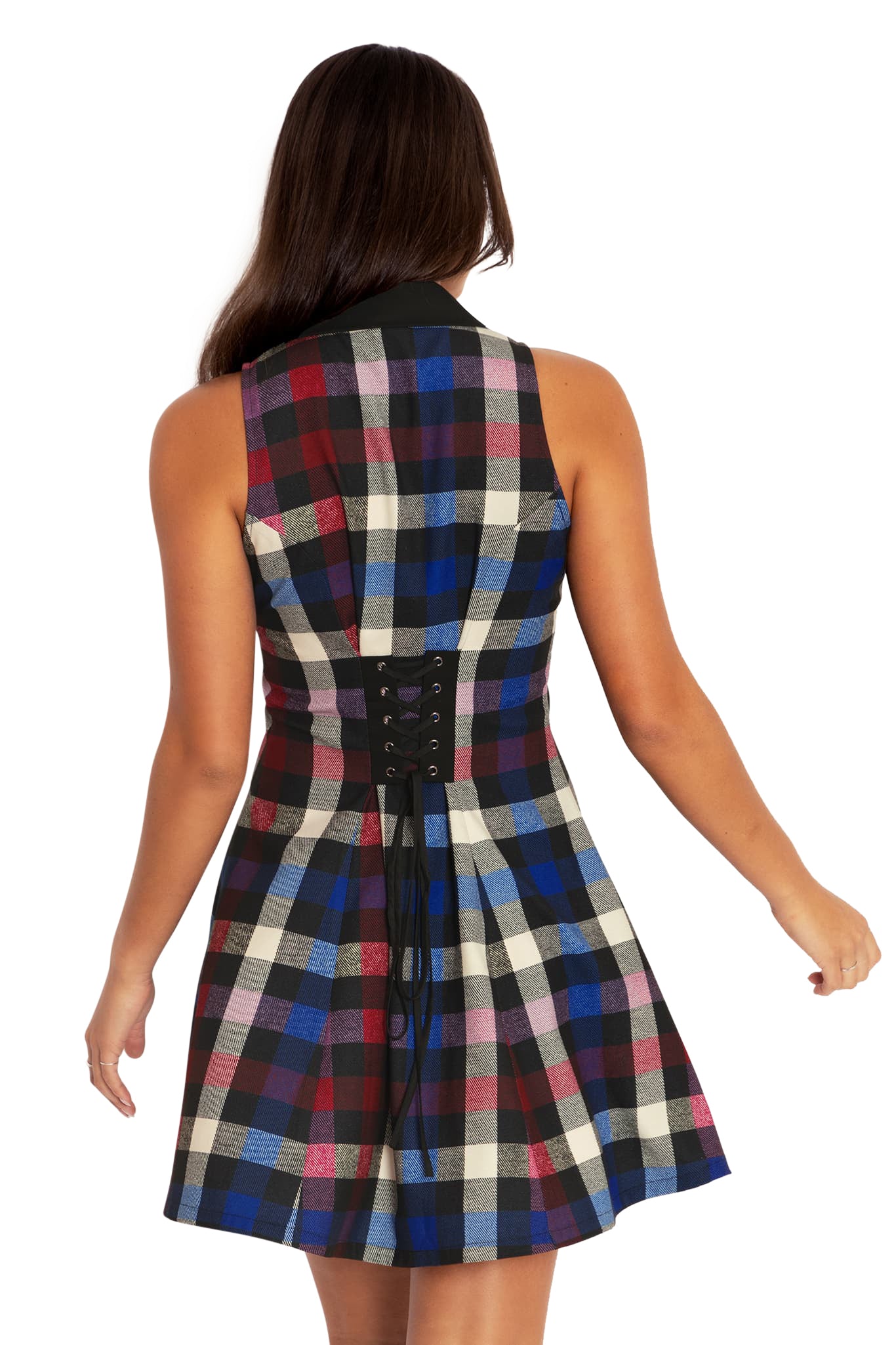 Tartan Static Corset Back Shirt Dress - Image 2