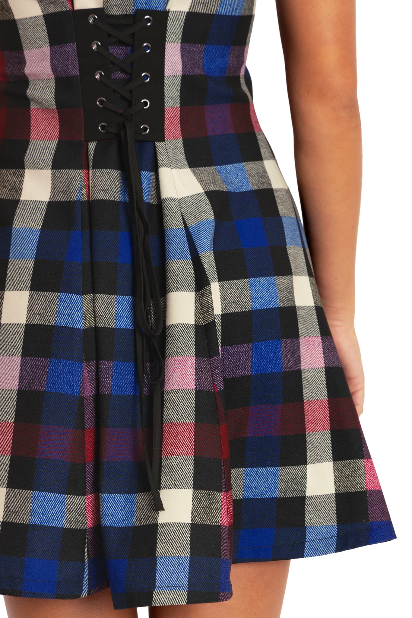 Tartan Static Corset Back Shirt Dress - Image 4