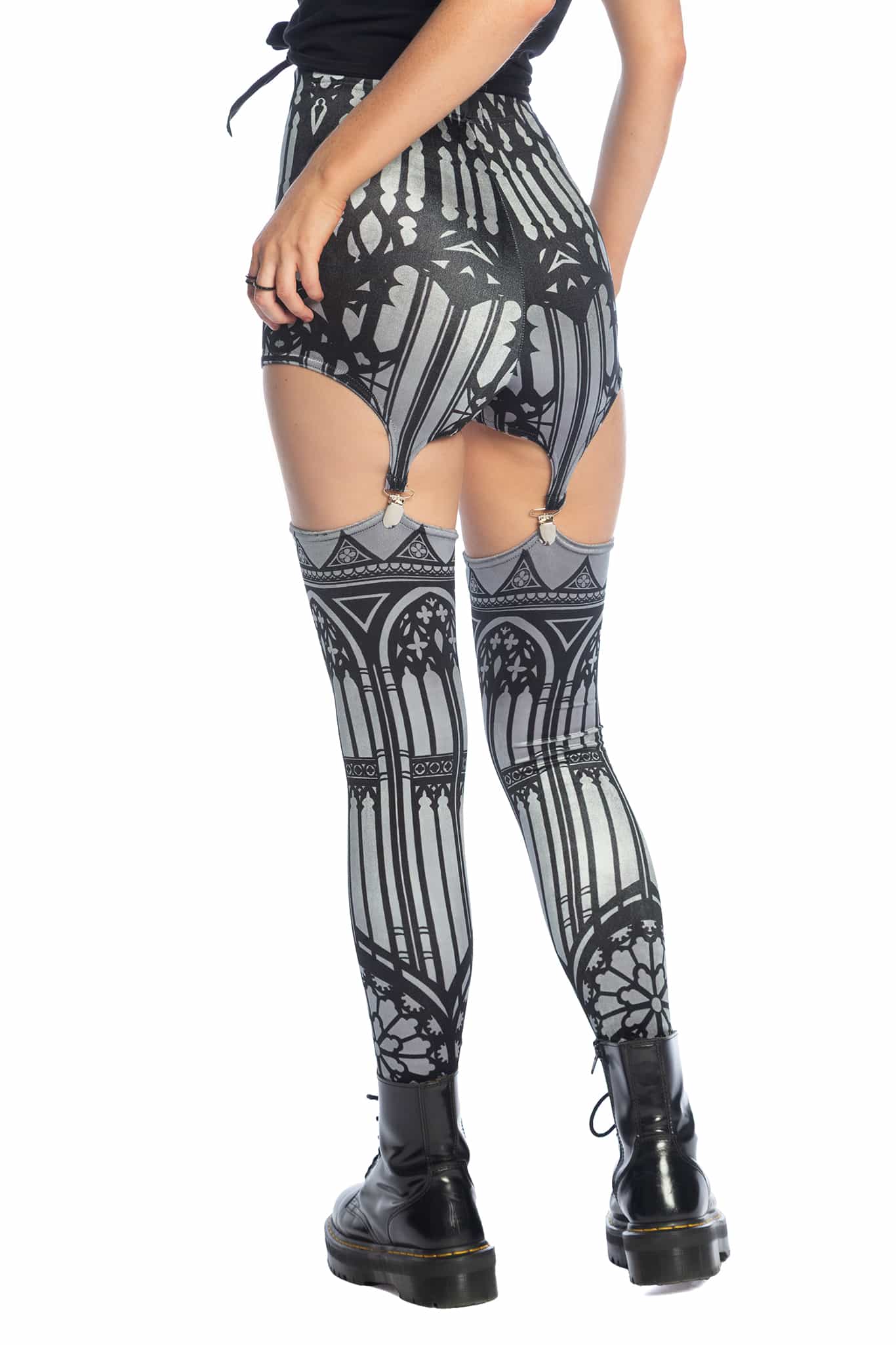 The Cathedral's Veil Velvet Suspenders - Image 2
