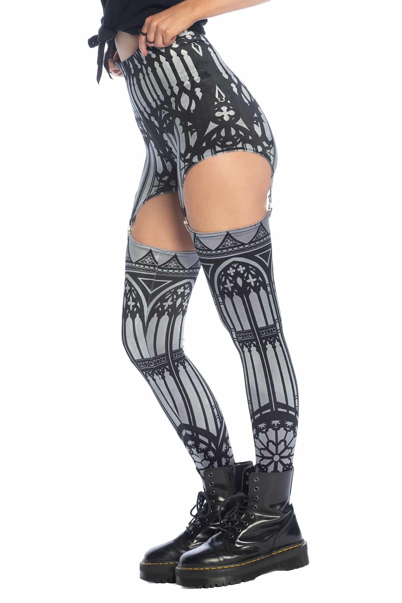 The Cathedral's Veil Velvet Suspenders - Image 4