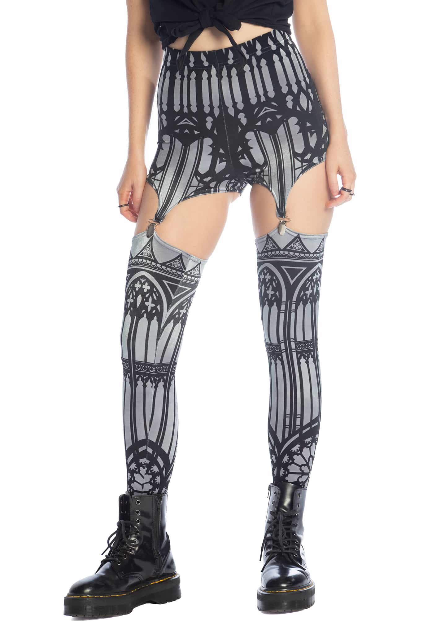 The Cathedral's Veil Velvet Suspenders - Image 8