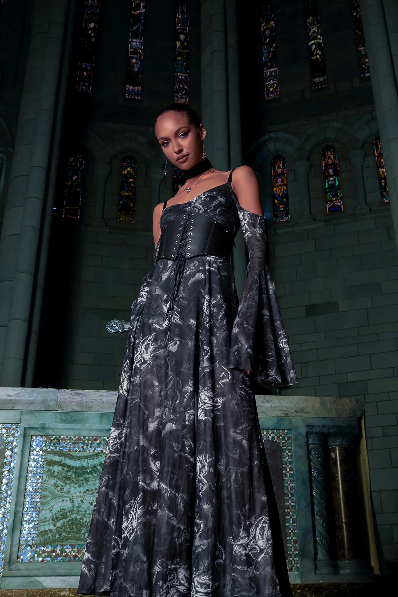 The Fall Of The Rebel Angels Off The Shoulder Maxi Dress - Image 8