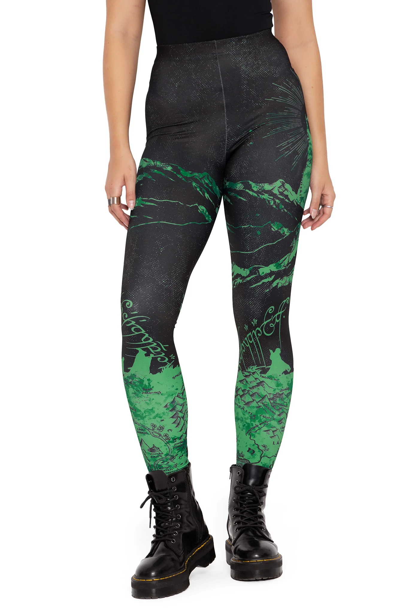 The Fellowship Of The Ring High Waisted Matte Finish Leggings - Image 6