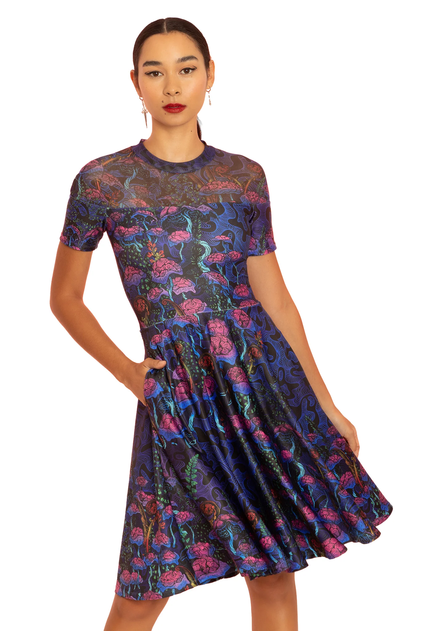 The Garden of Nutrients Sheer Splice Longline Dress - Image 6