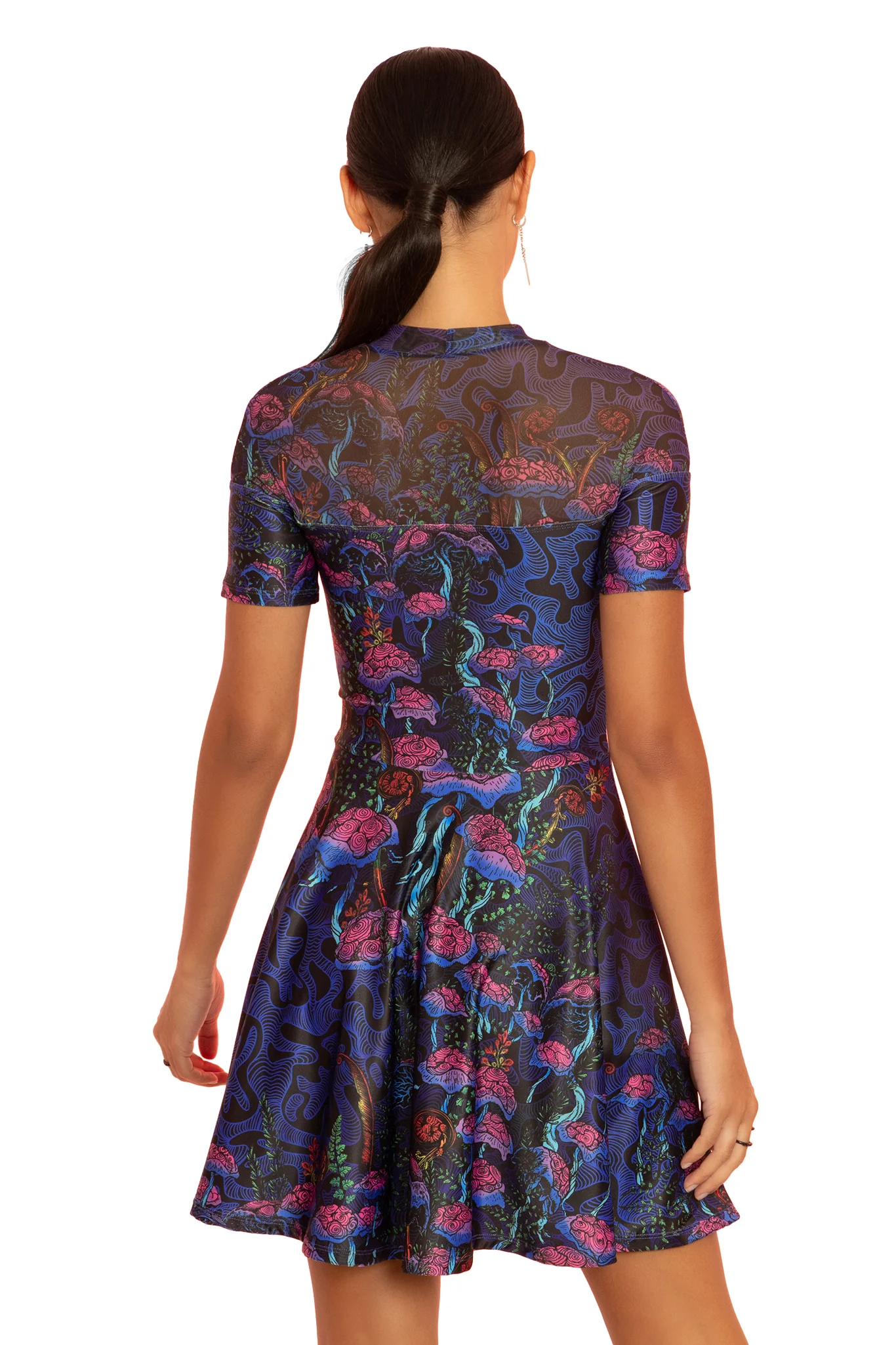 The Garden of Nutrients Sheer Splice Skater Dress - Image 3
