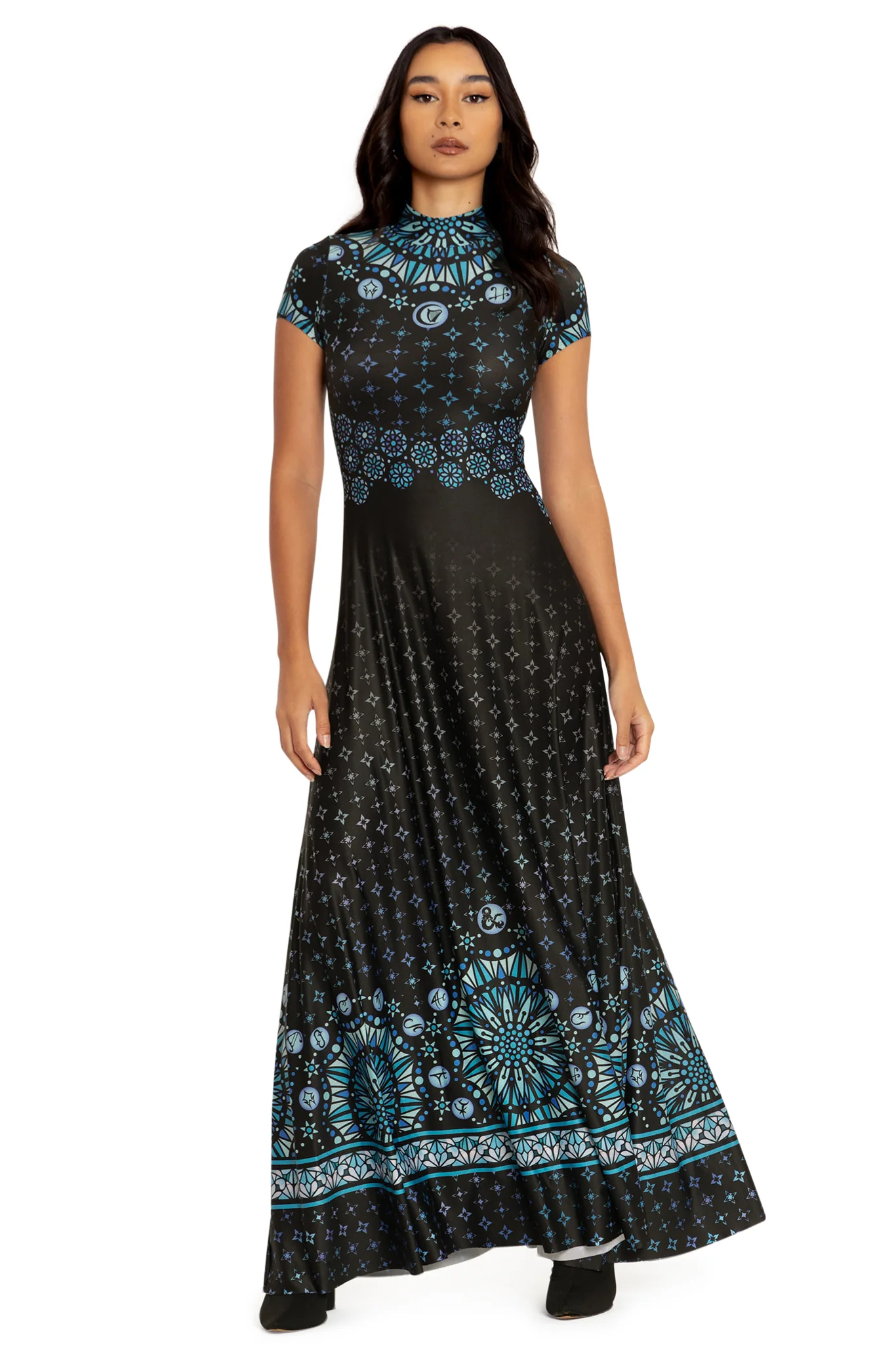 The Harpers High Neck Cap Sleeve Maxi Dress - Image 6