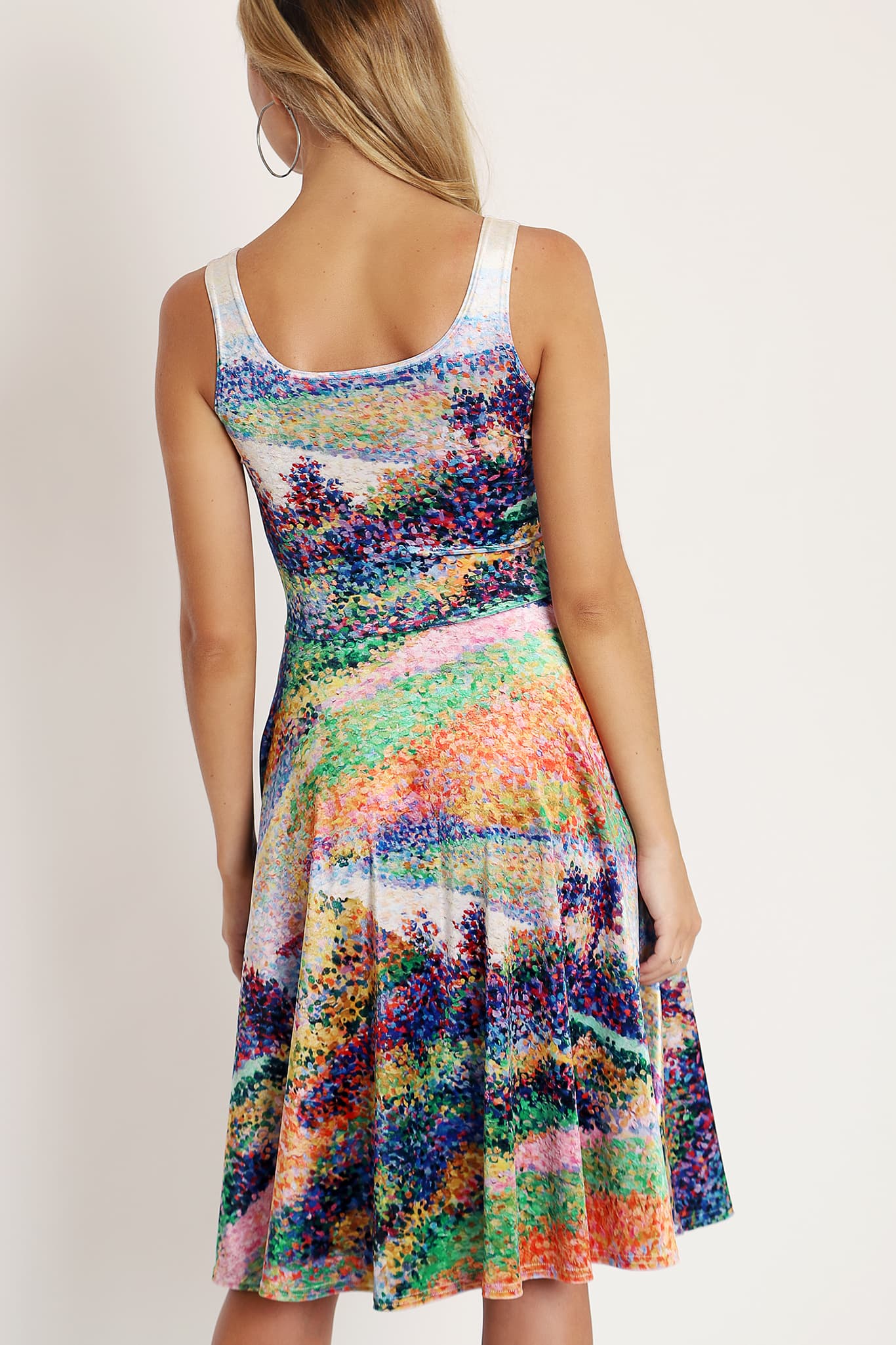 The Seine At Herblay Velvet Scoop Midi Dress - Image 2