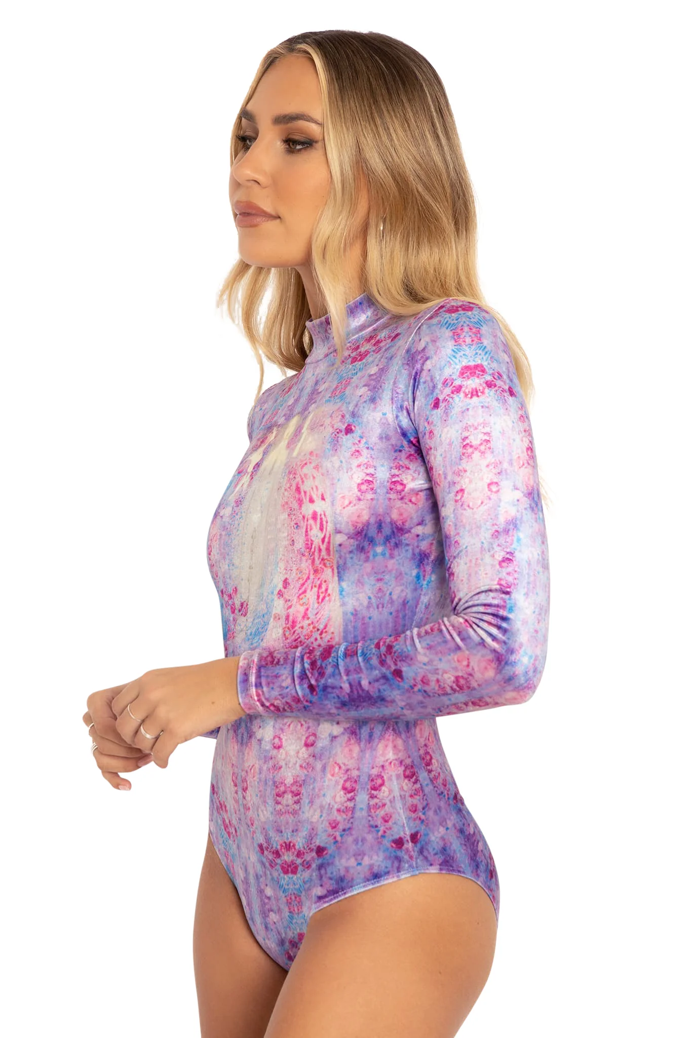 The Three Perfumes Velvet Long Sleeve Bodysuit - Image 4