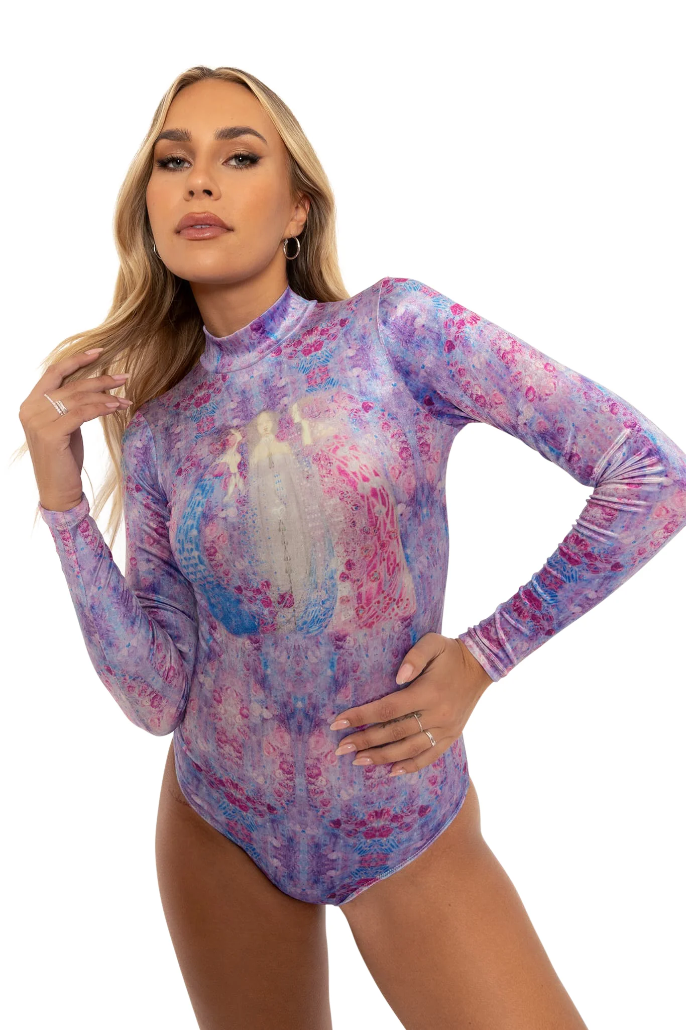 The Three Perfumes Velvet Long Sleeve Bodysuit - Image 6