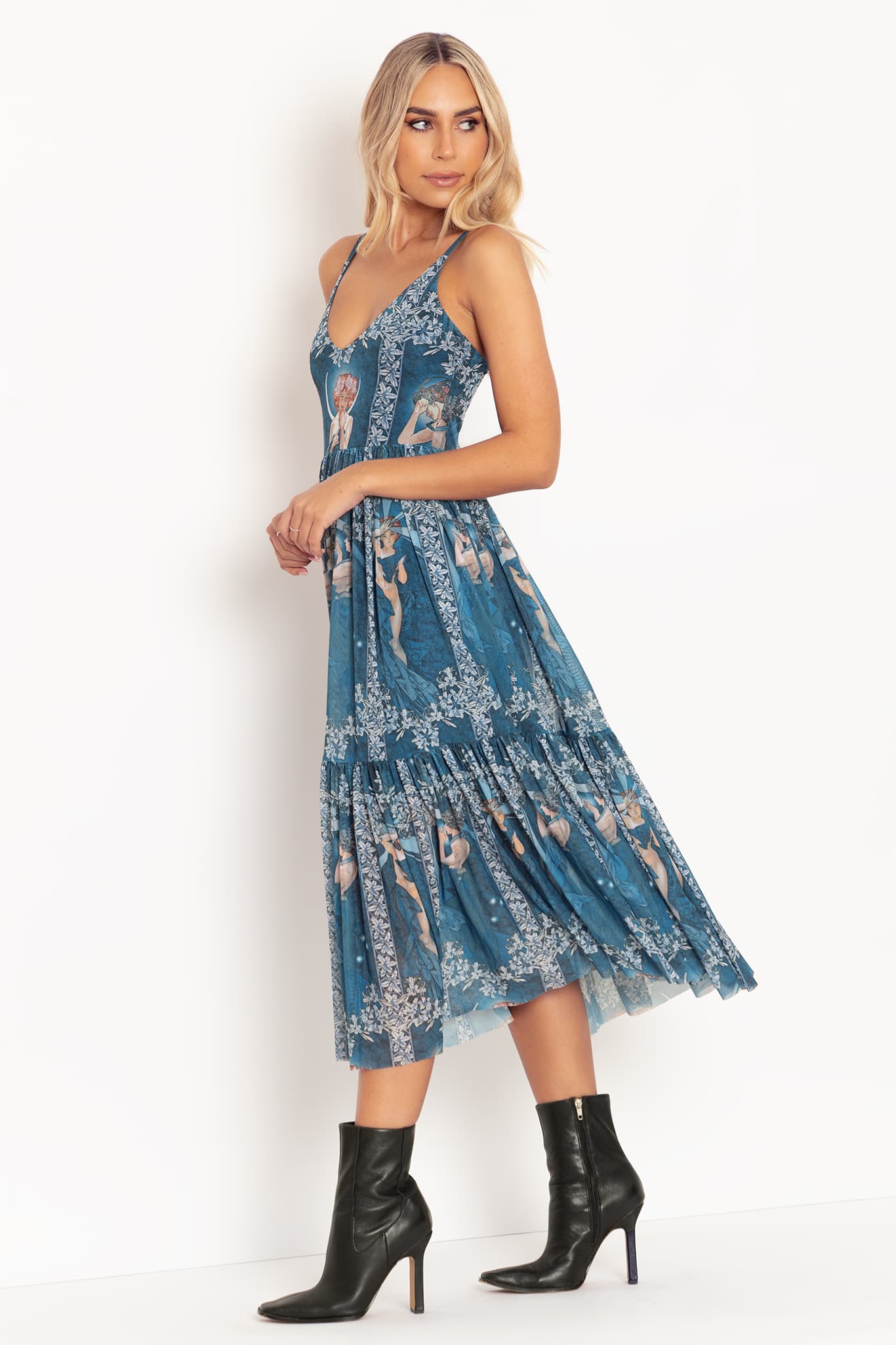 The Moon And Stars Sheer Midaxi Dress - Image 3