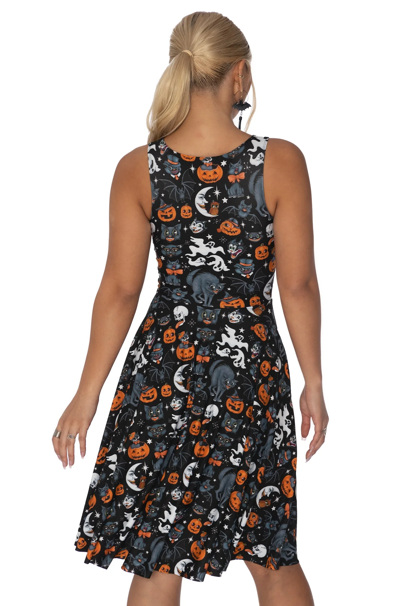 Trick Or Treat Black Princess Midi Dress - Image 2