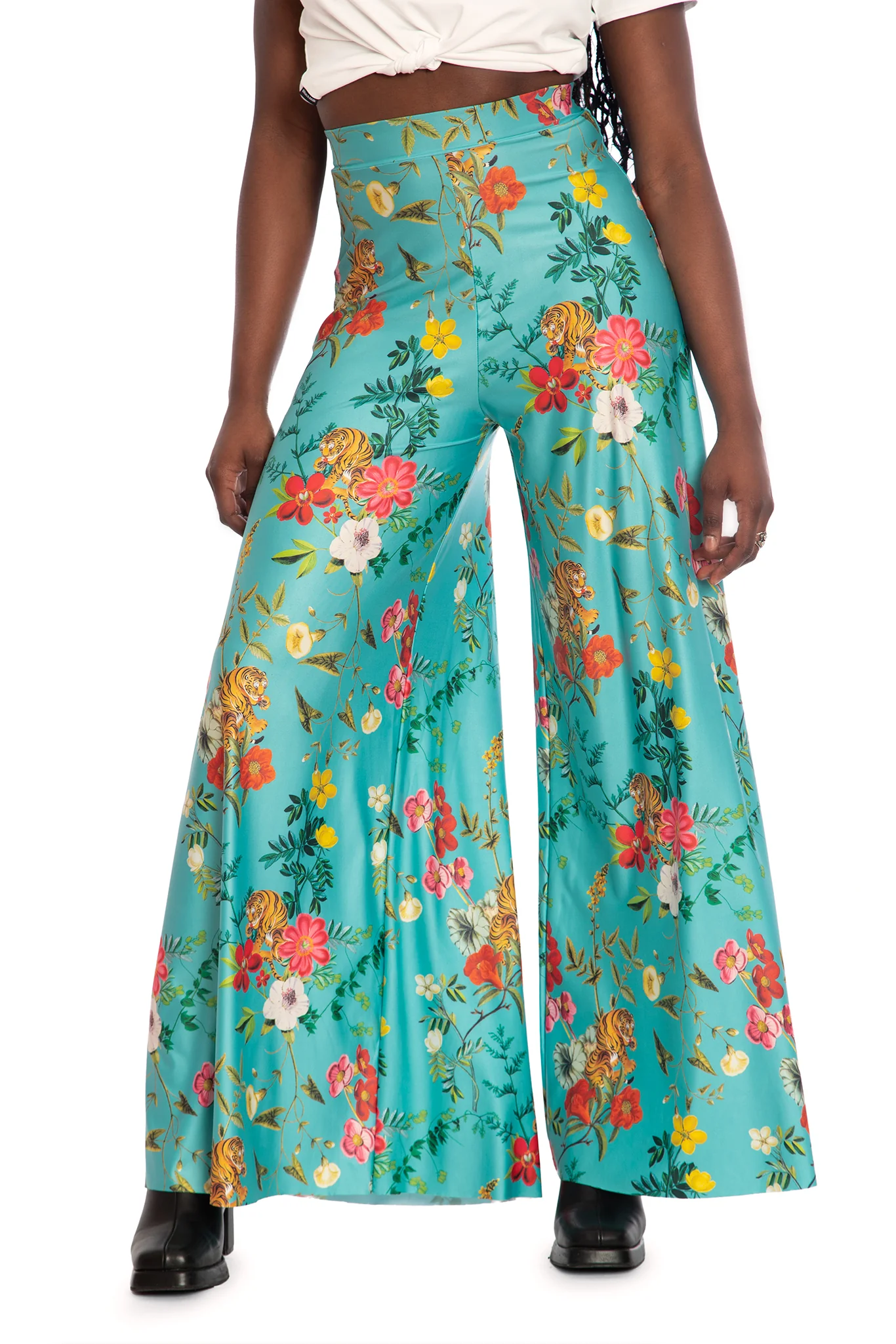 Tropical Tiger Palazzo Pants - Image 3
