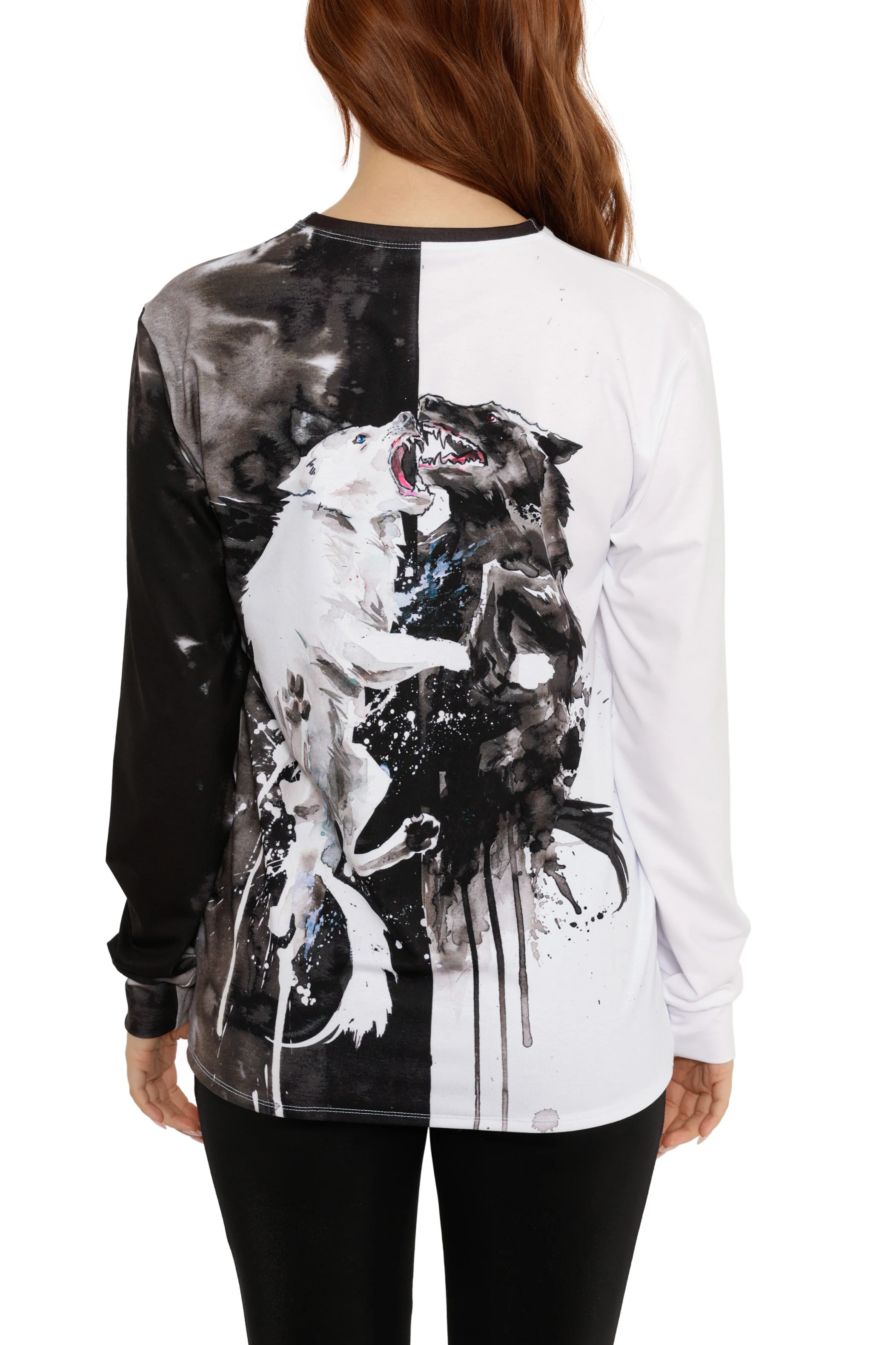 Two Wolves Long Sleeve Boyfriend Tee - Image 3