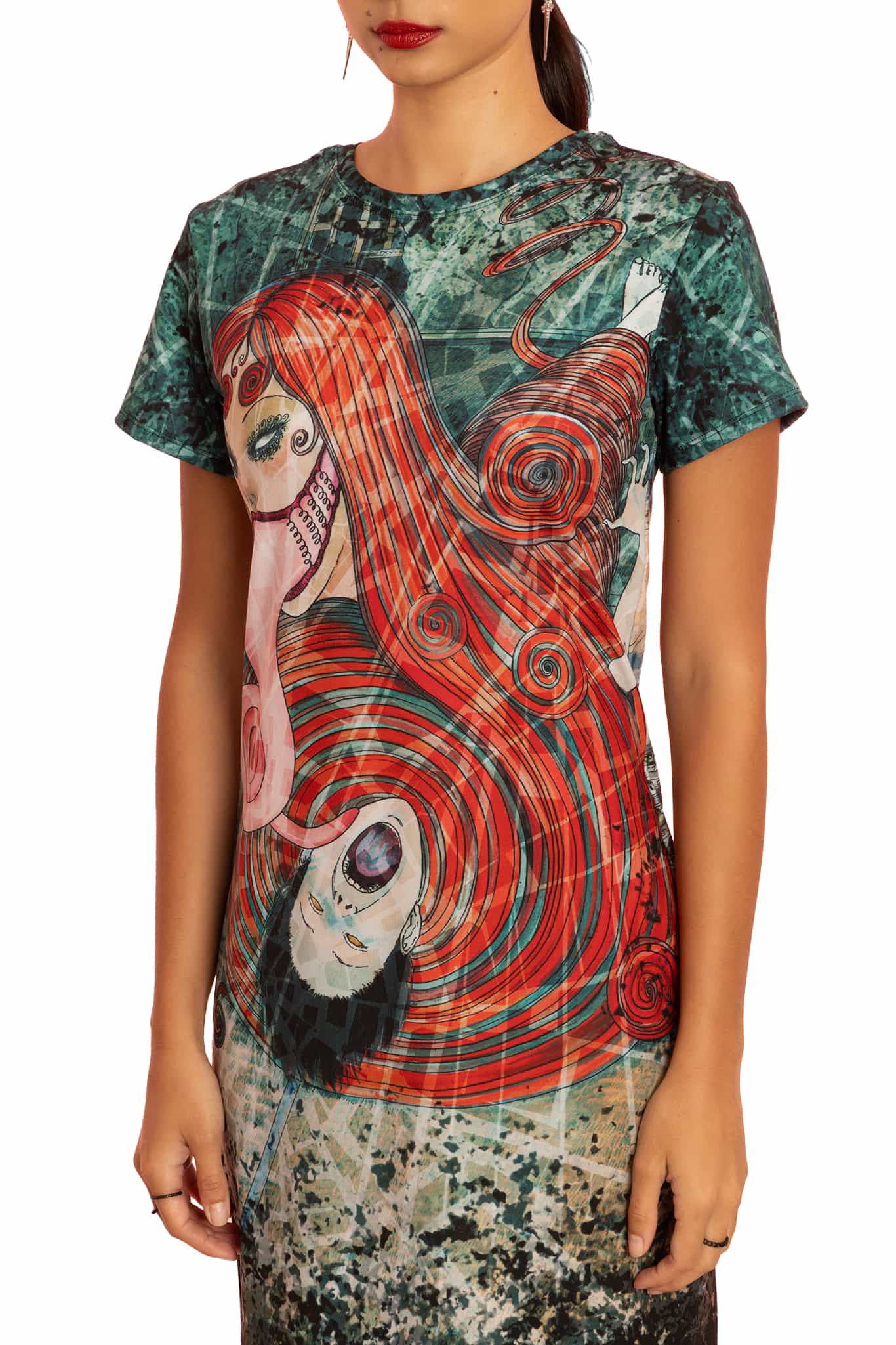 Uzumaki Reversible Longline Tee Dress - Image 3
