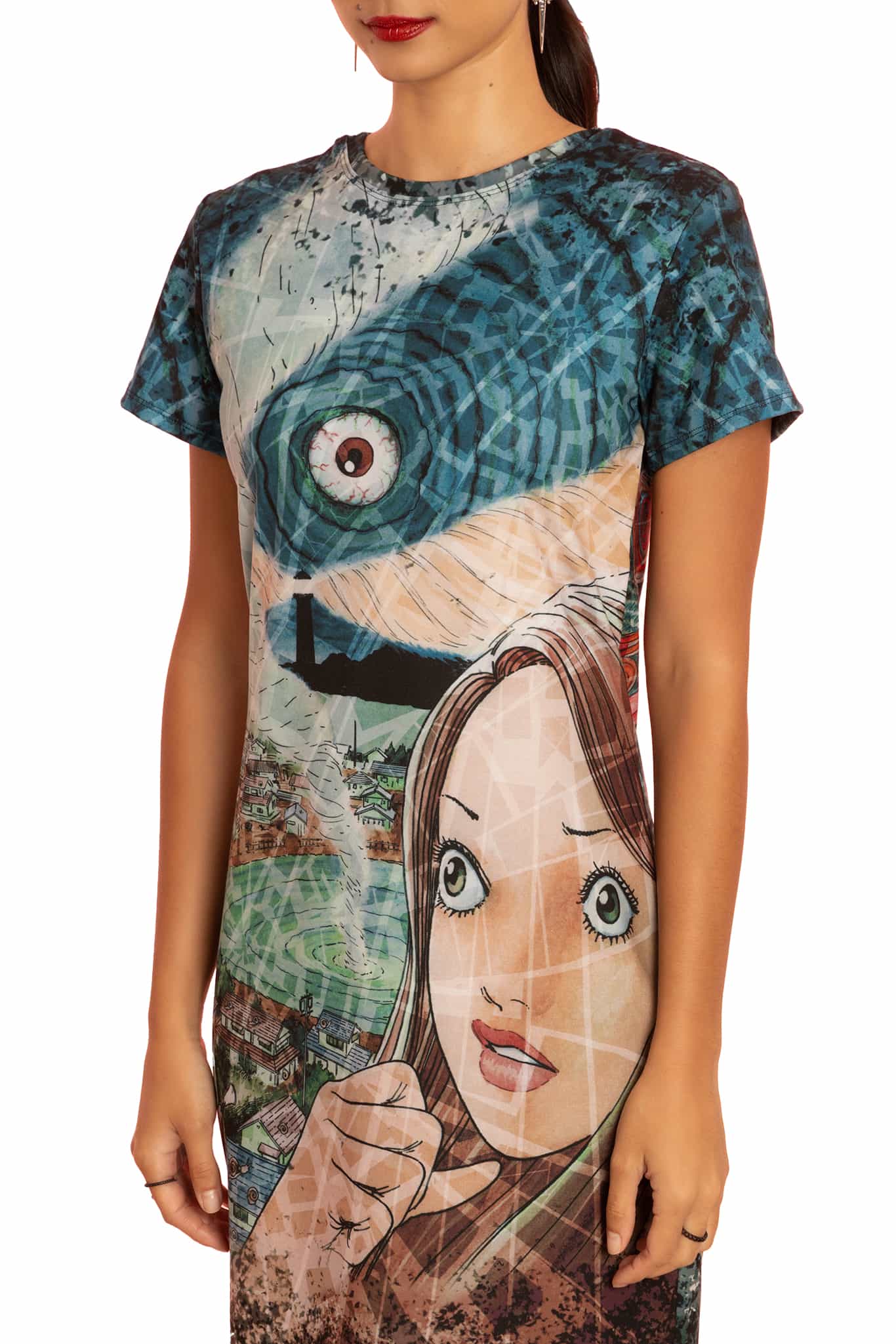 Uzumaki Reversible Longline Tee Dress - Image 4